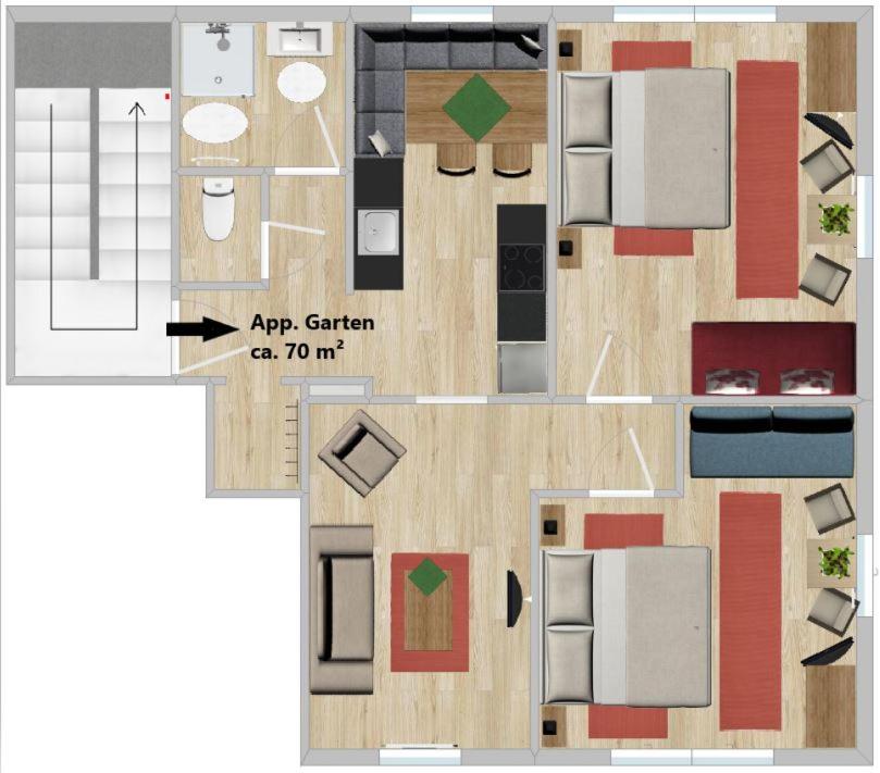 Two-Bedroom Apartment with Garden View photo 1