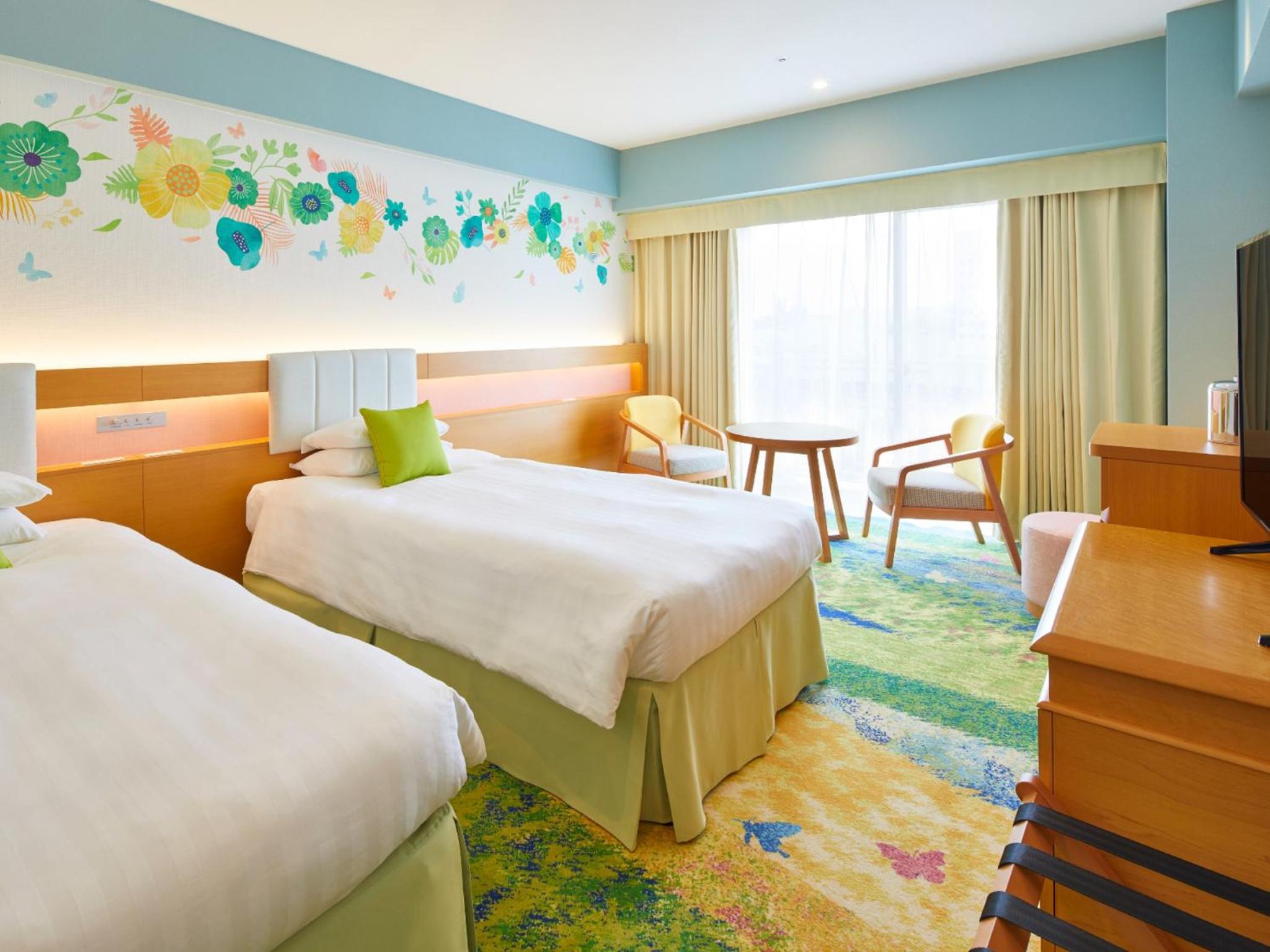 <4-6 Floor> Garden Standard Twin Room with Park View - Non Smoking