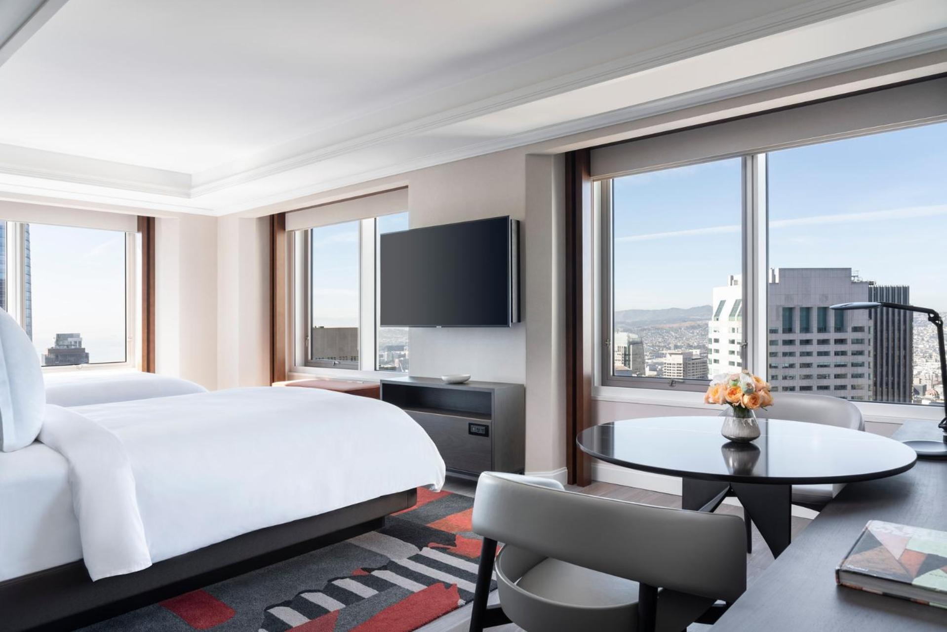 Deluxe Double Room with Two Double Beds and Skyline View