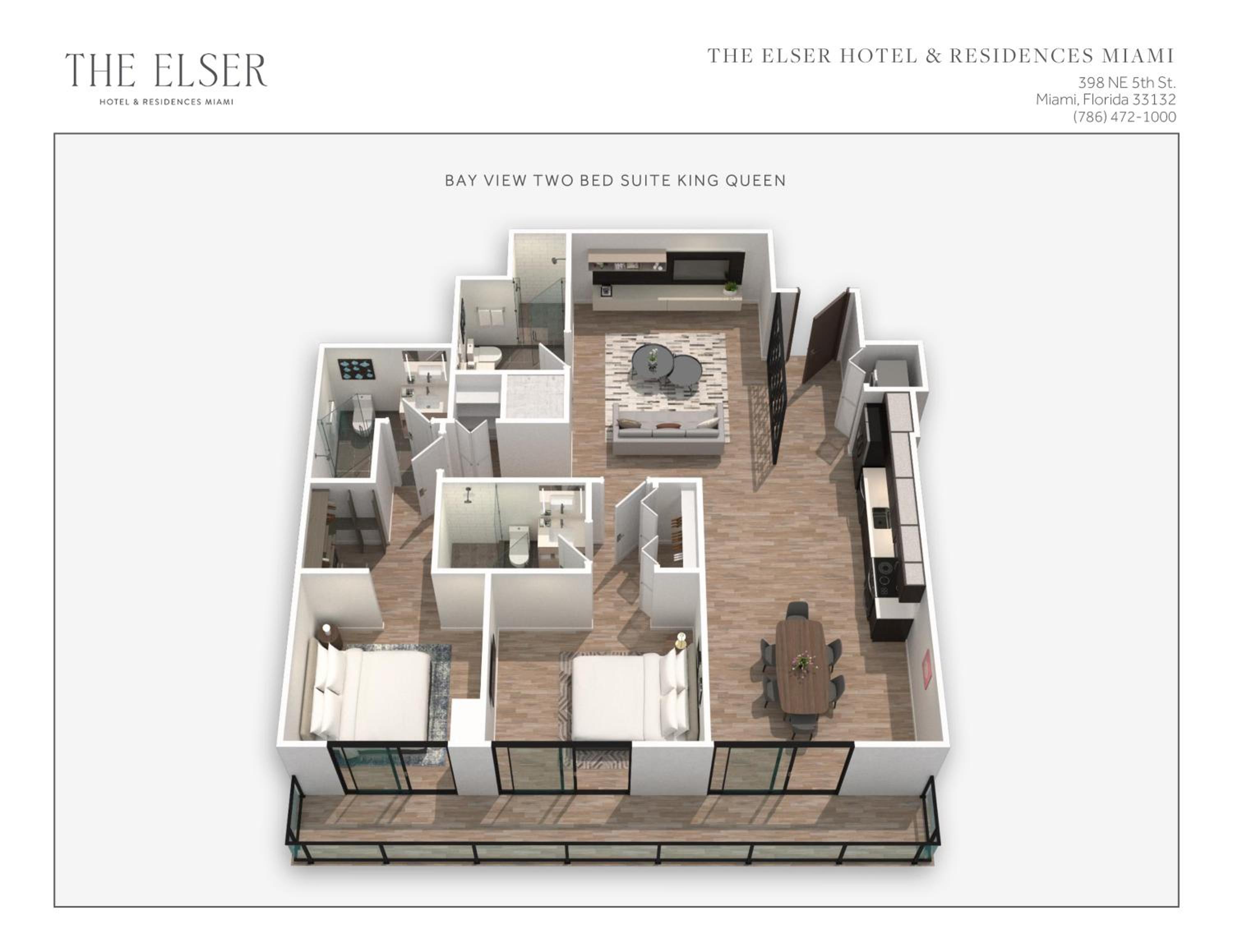 Bay View Two Bedroom Suite with King/Queen