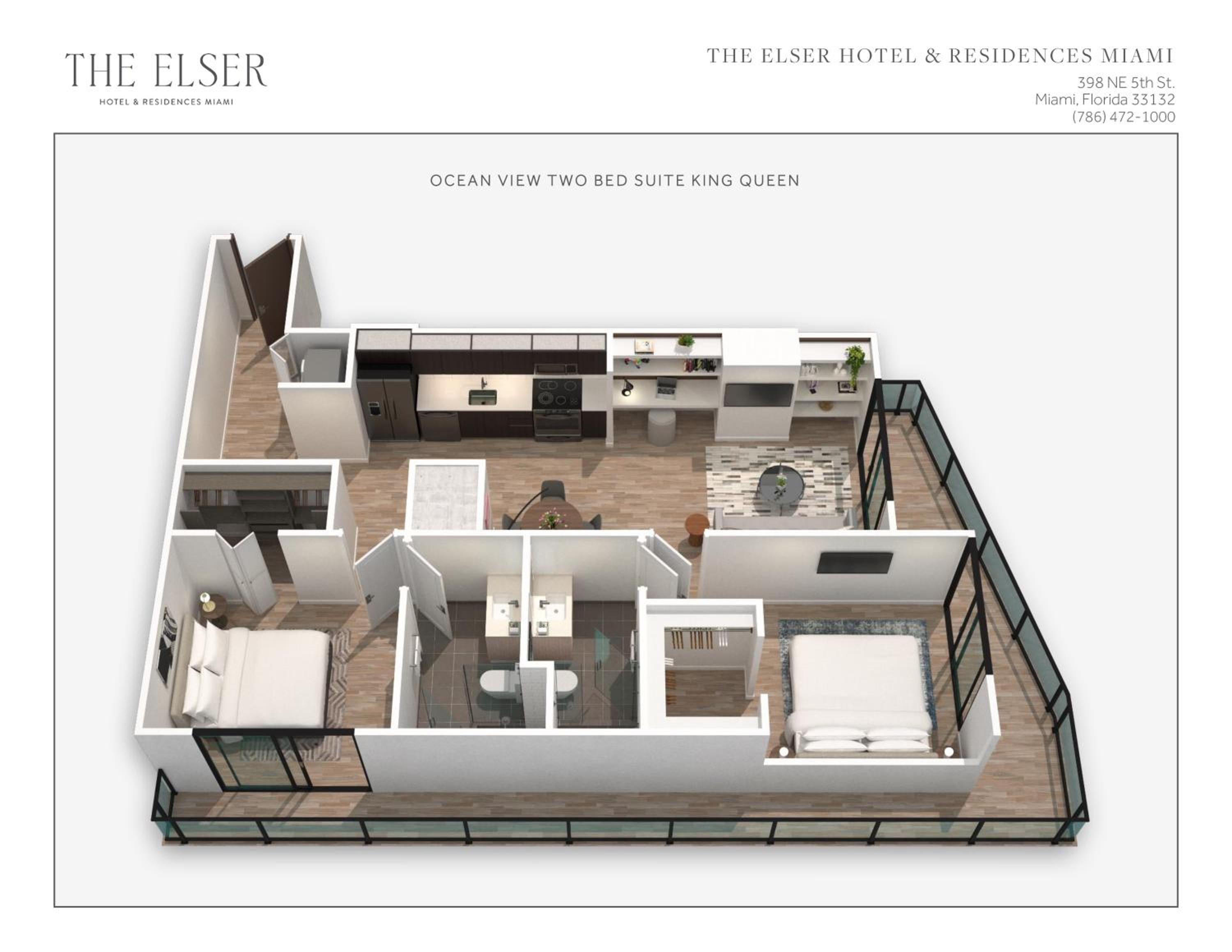 Ocean View Two Bedroom Suite with King/Queen thumbnail 5