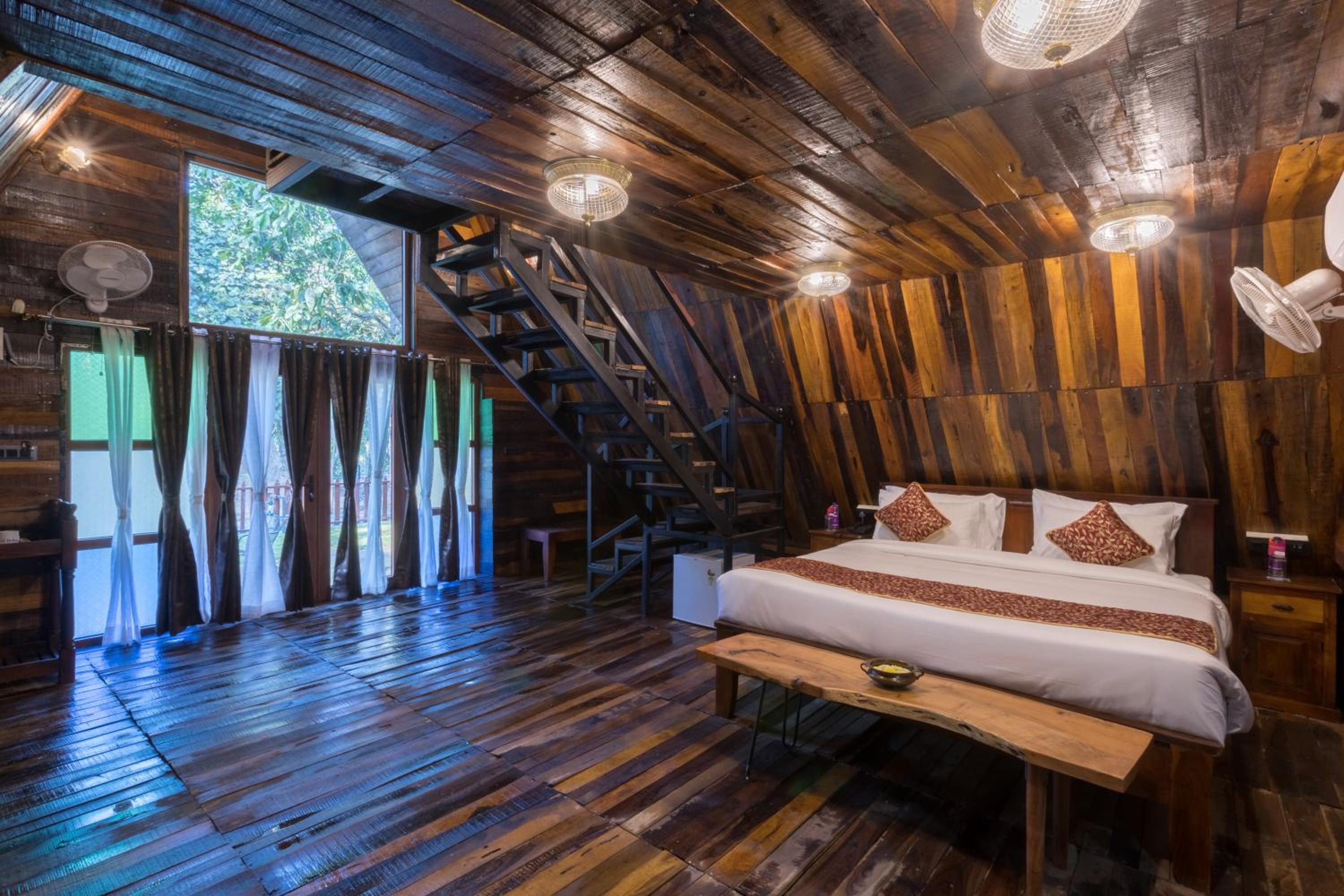 Garden View Wooden Chalet with Sitout