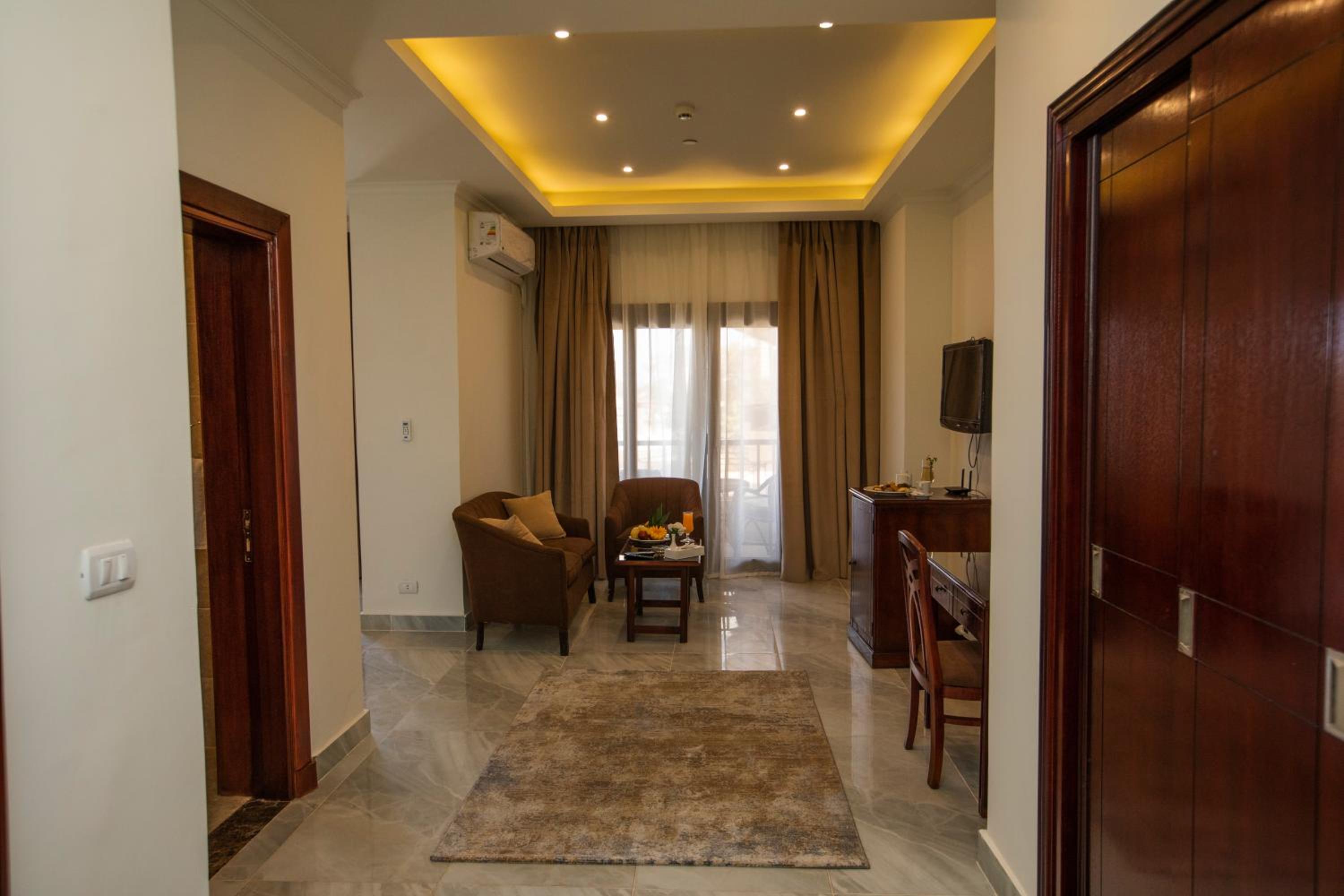 Renovated superior double room garden partial view