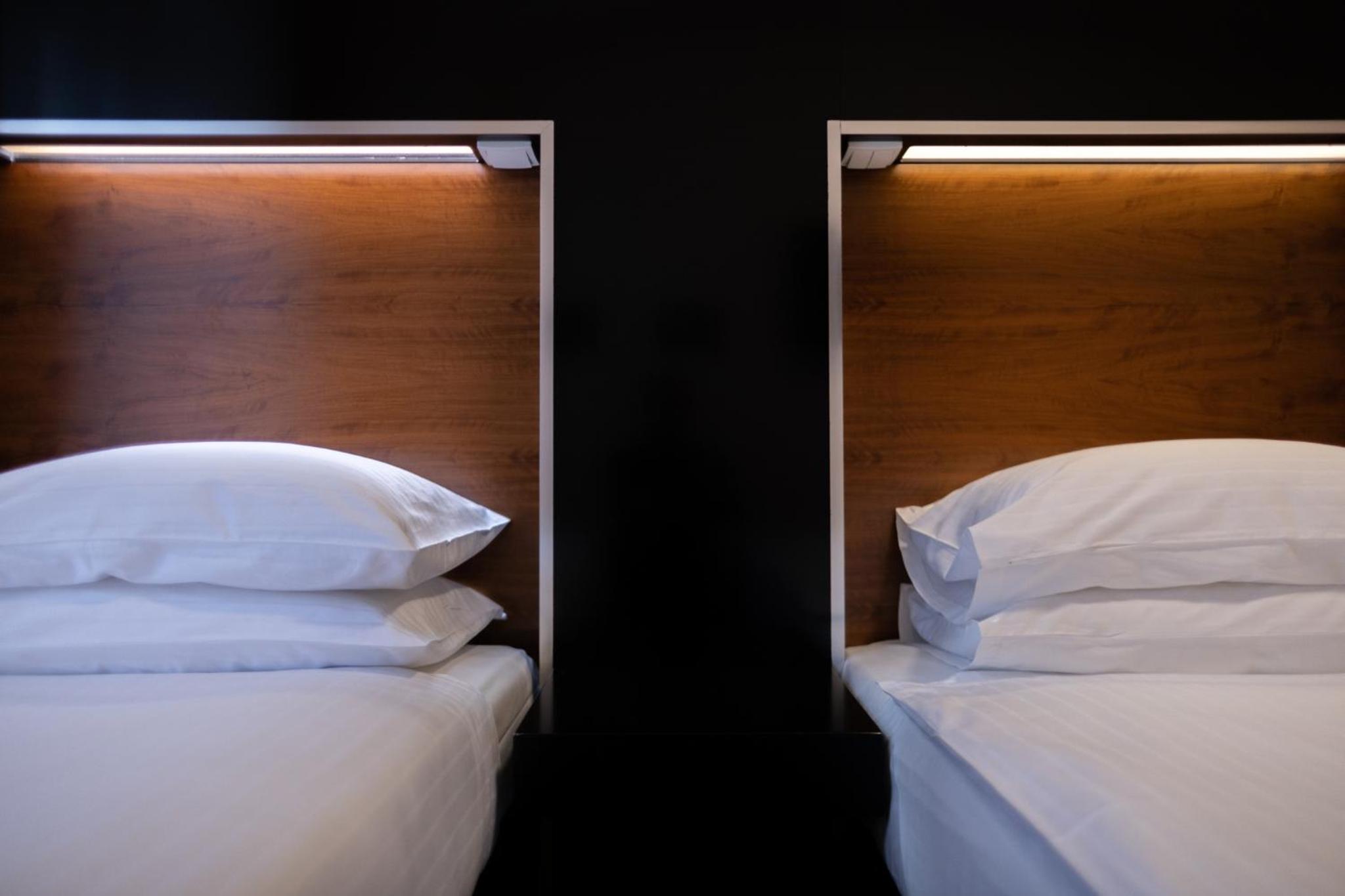 Relax in our cozy, stylish sleeping spaces.