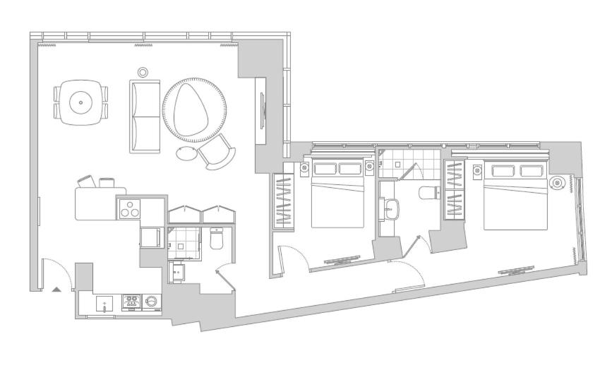 Two-Bedroom Apartment with King and Queen beds photo 2