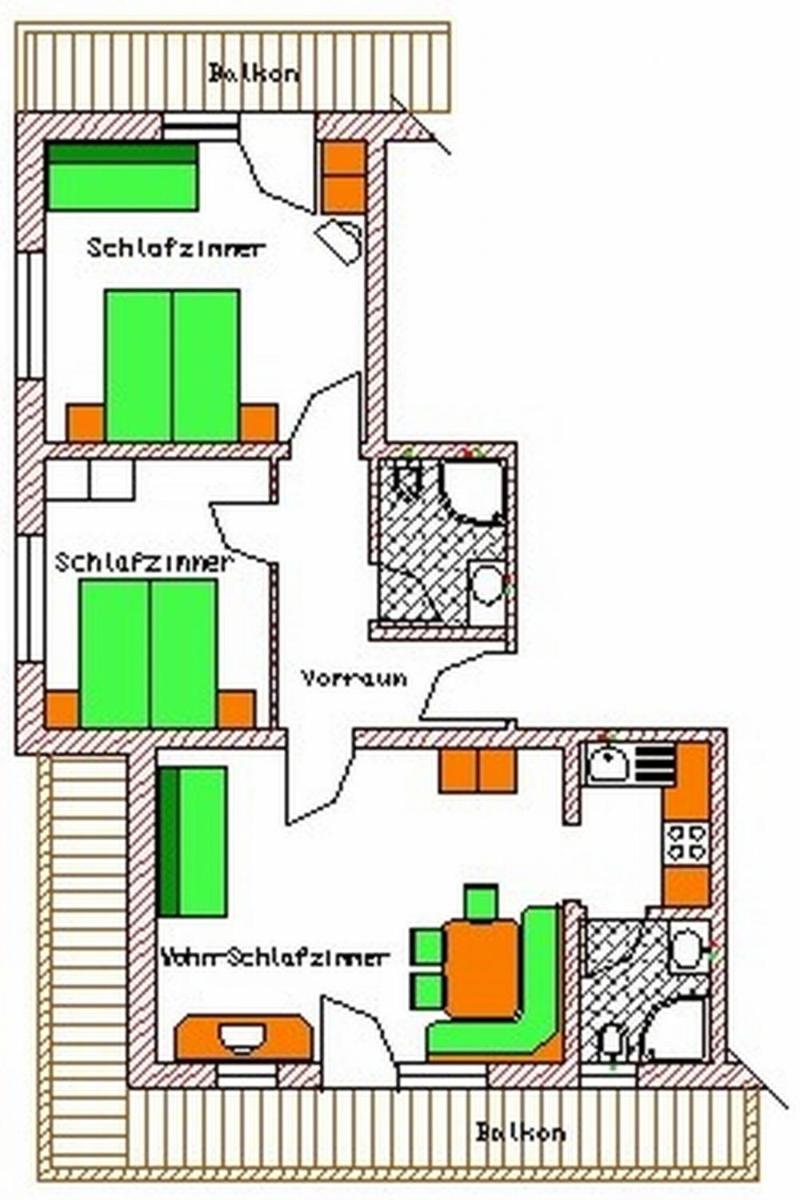 Two bedroom apartment with Balcony photo 3