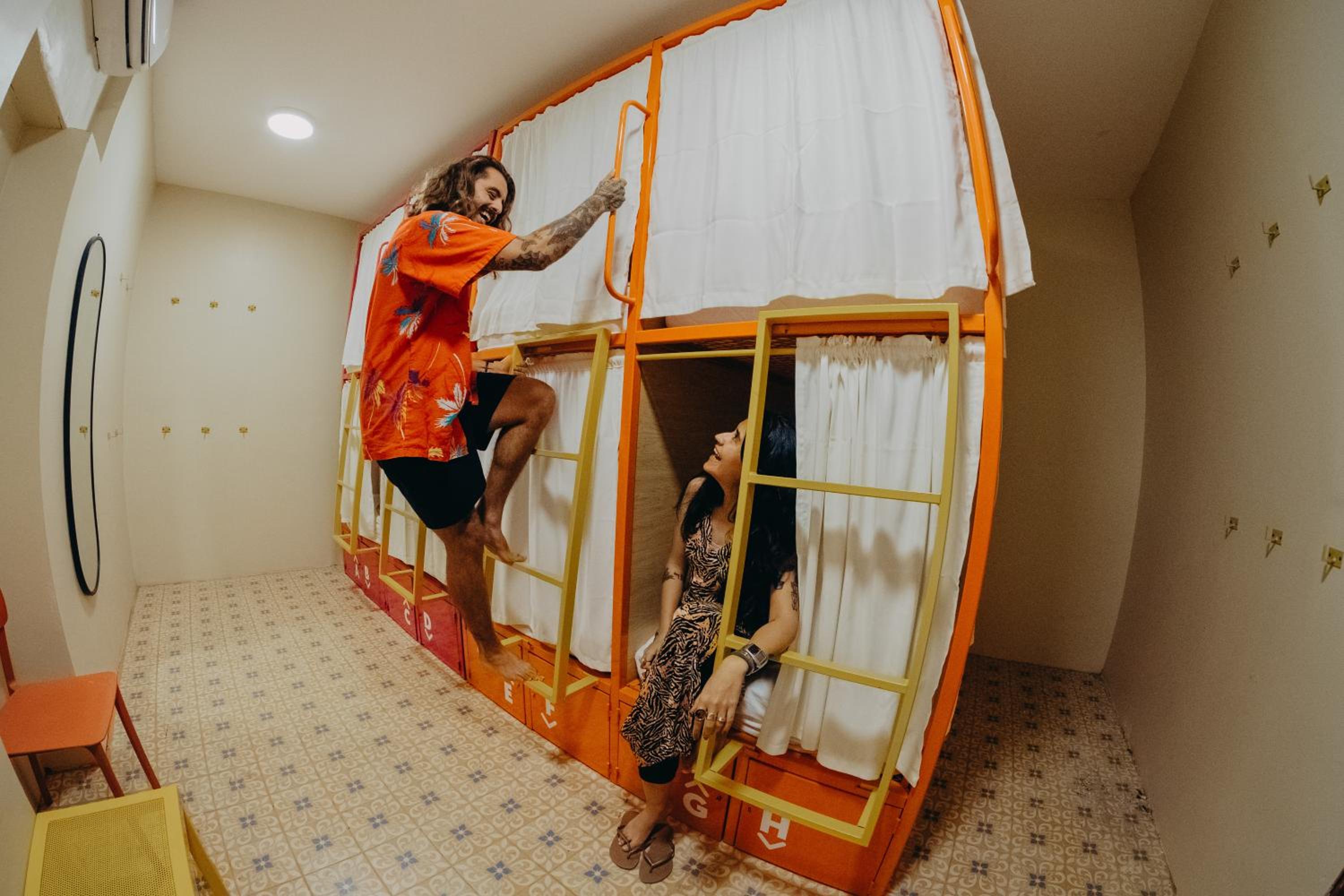 Bed in 8-Bed Mixed Dormitory Room with Private Bathroom