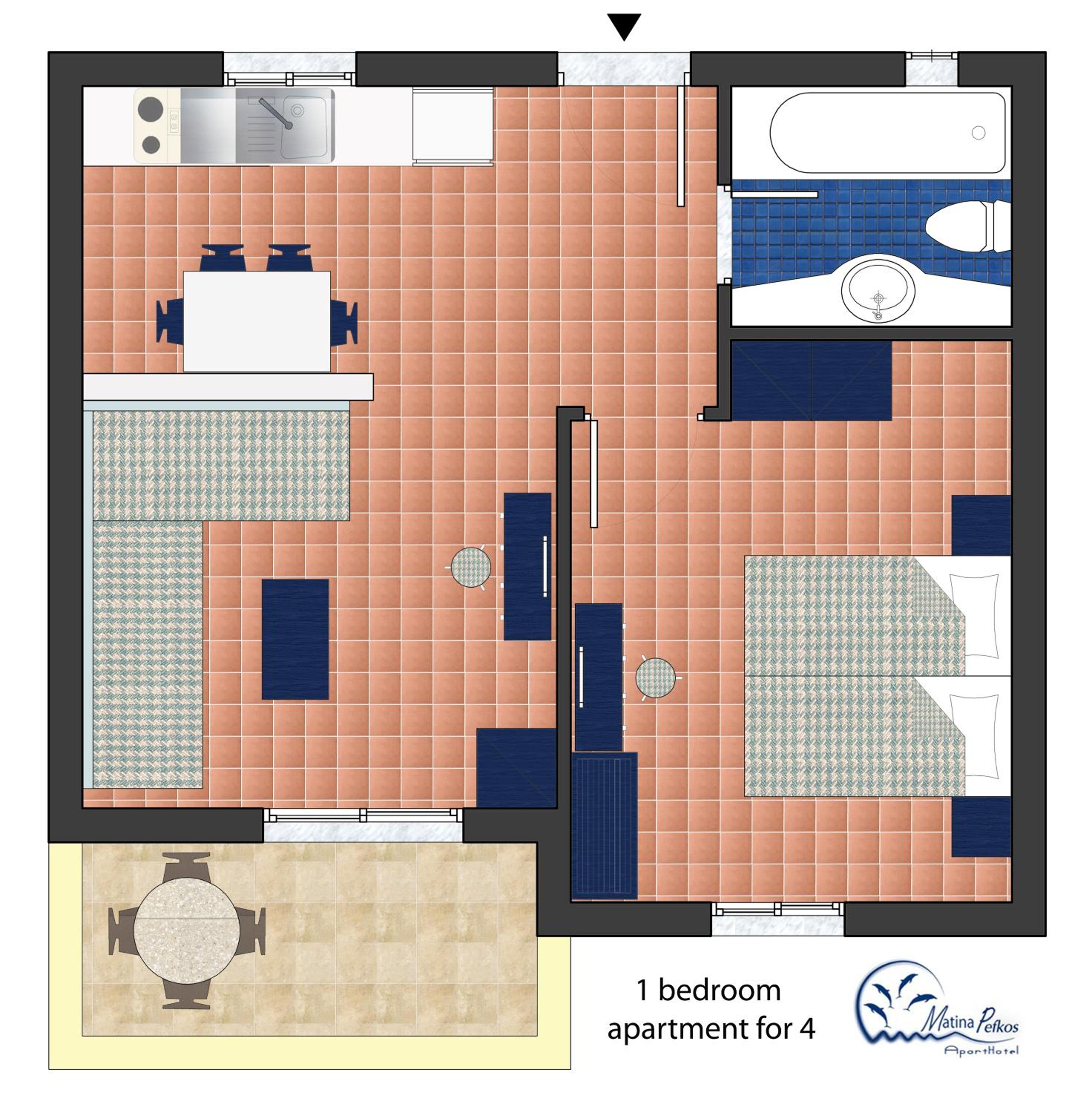 One-Bedroom Apartment (4 Adults)