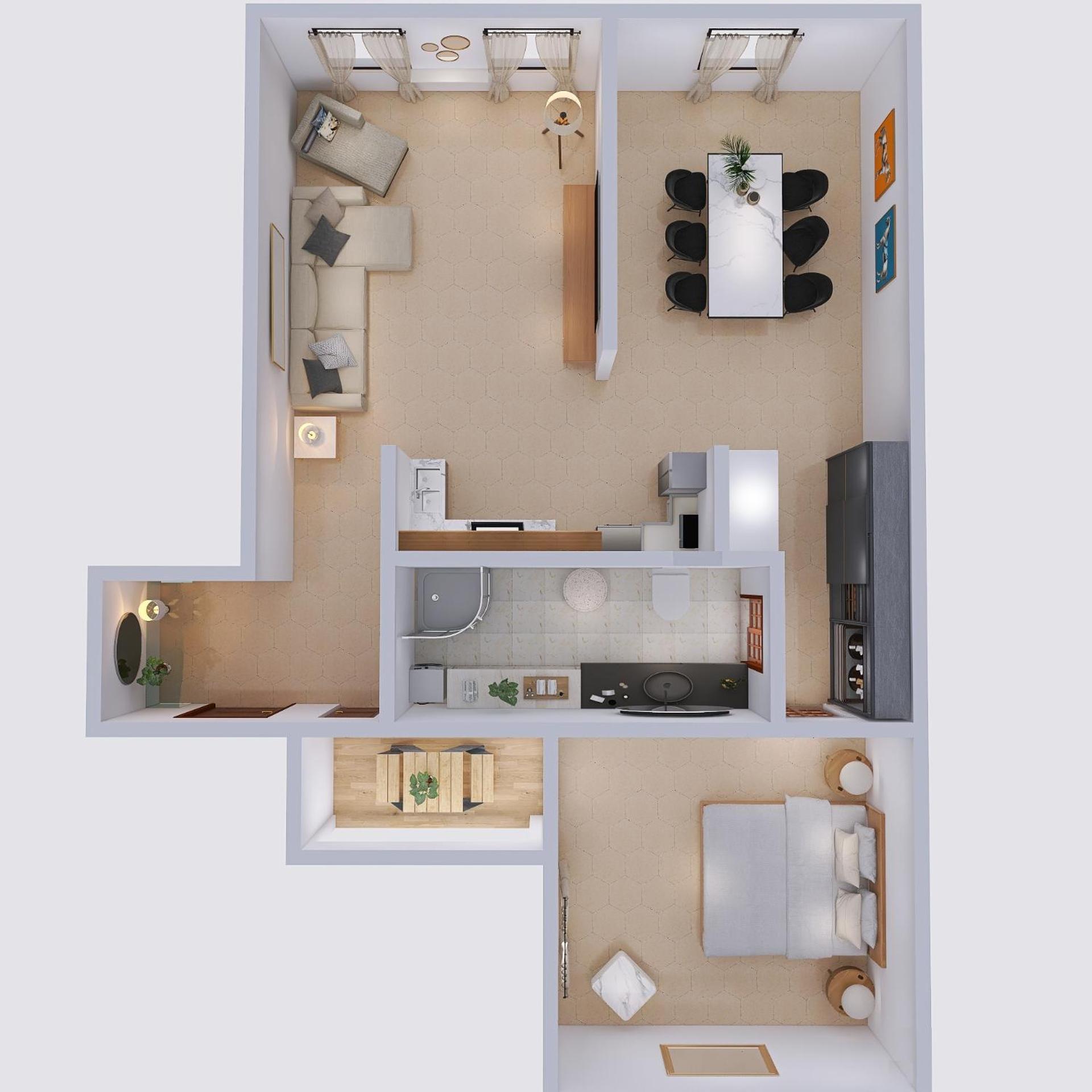One-Bedroom Apartment photo 2
