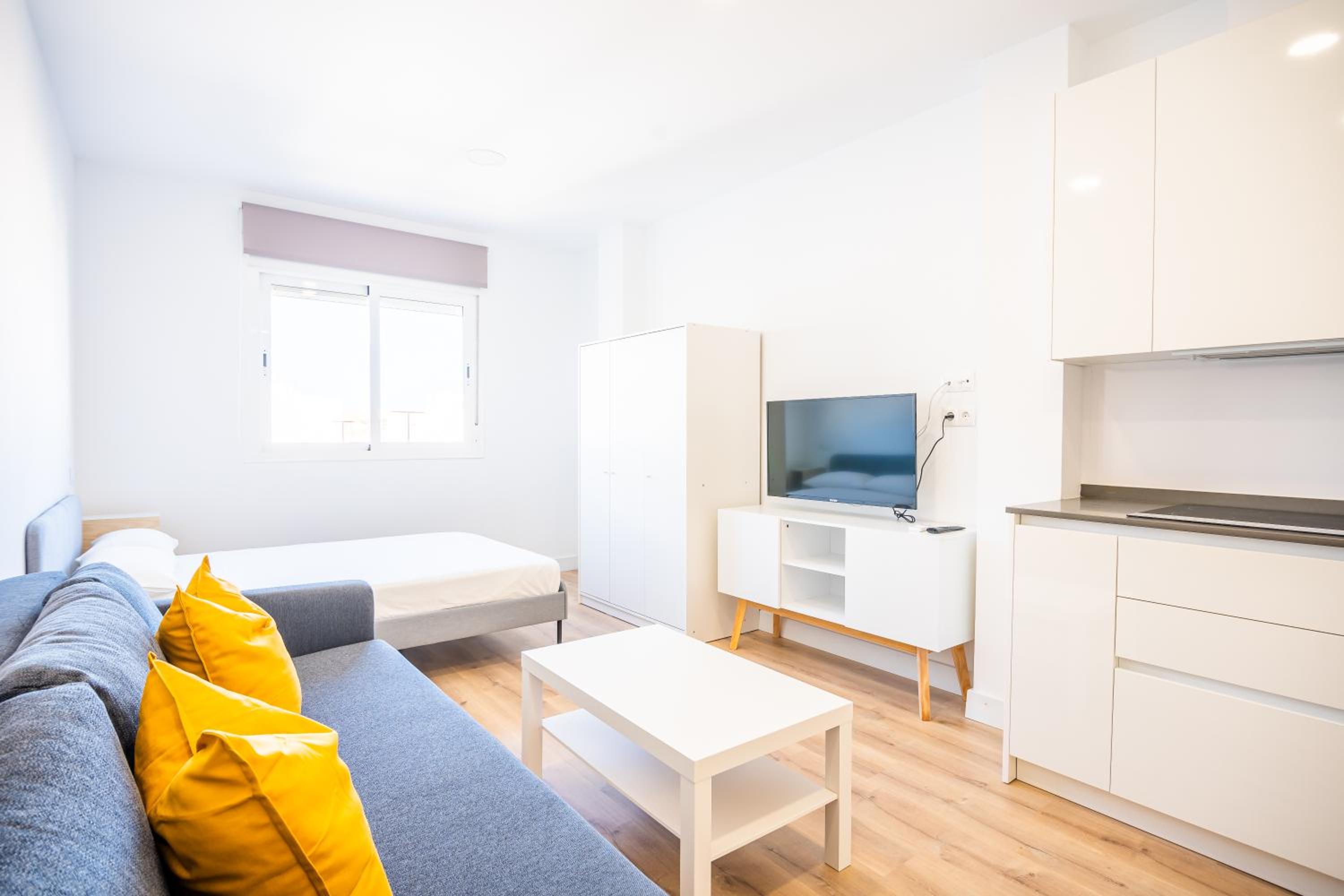 Estudio con sofá cama