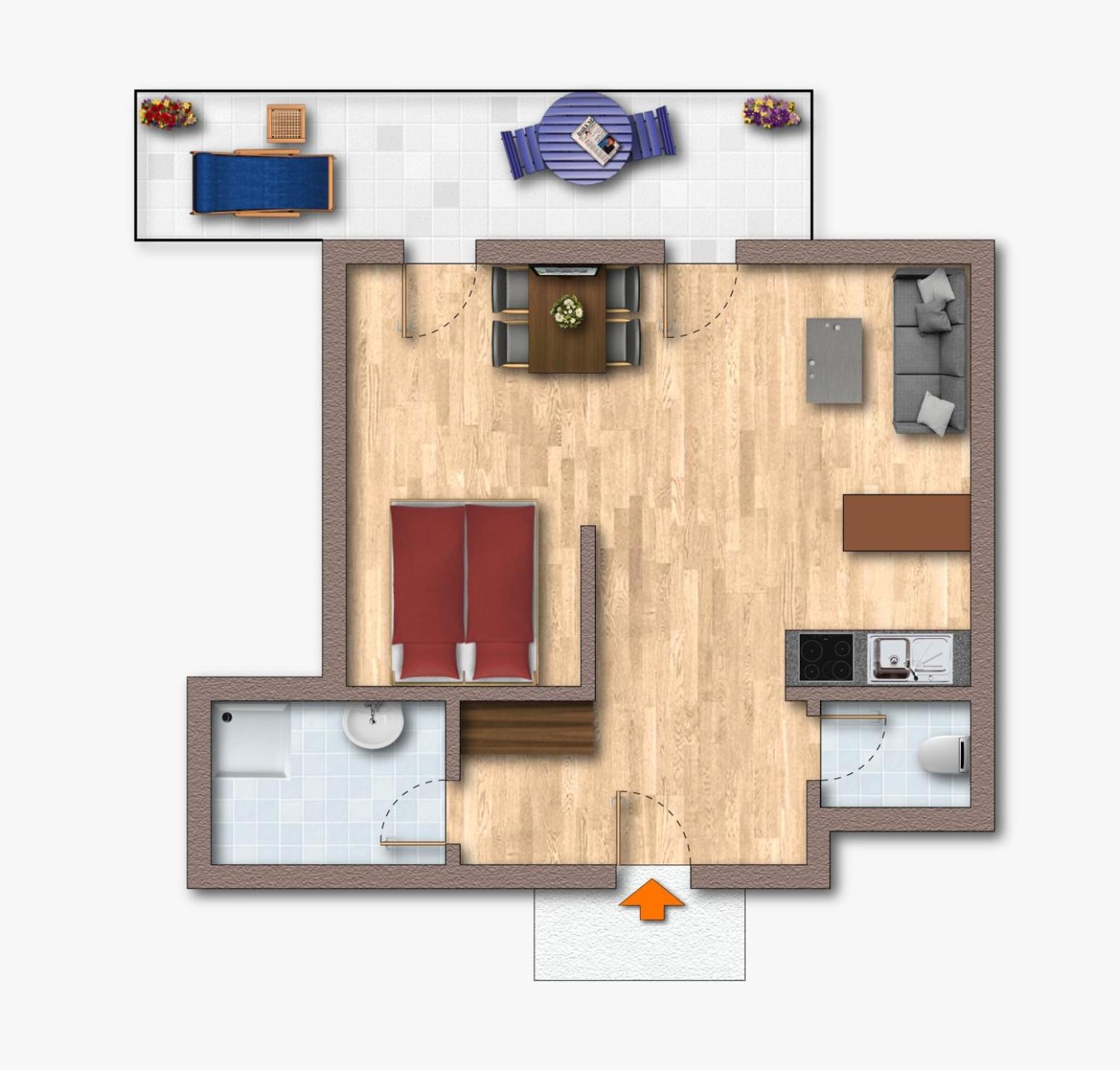 One-Bedroom Apartment photo 3