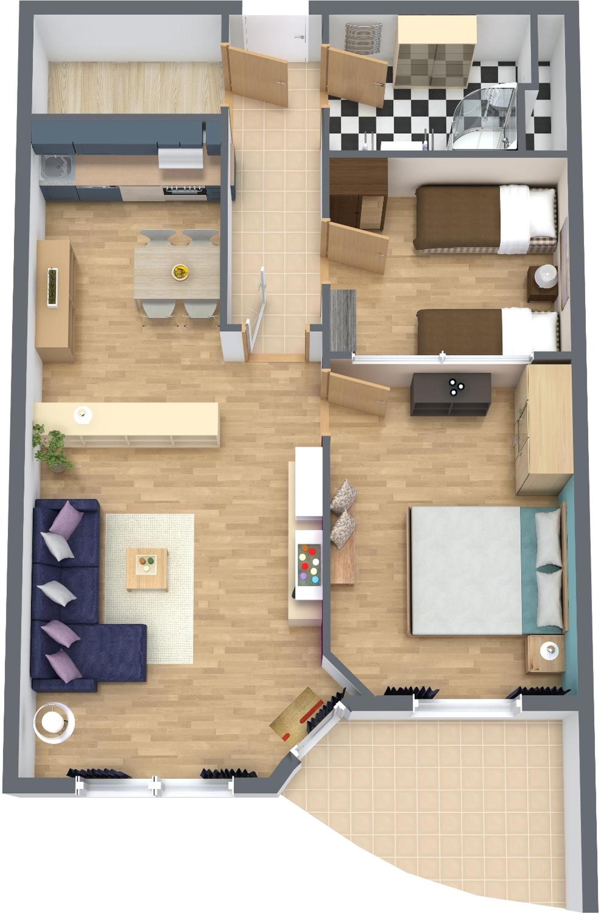 Apartment with Balcony photo 2