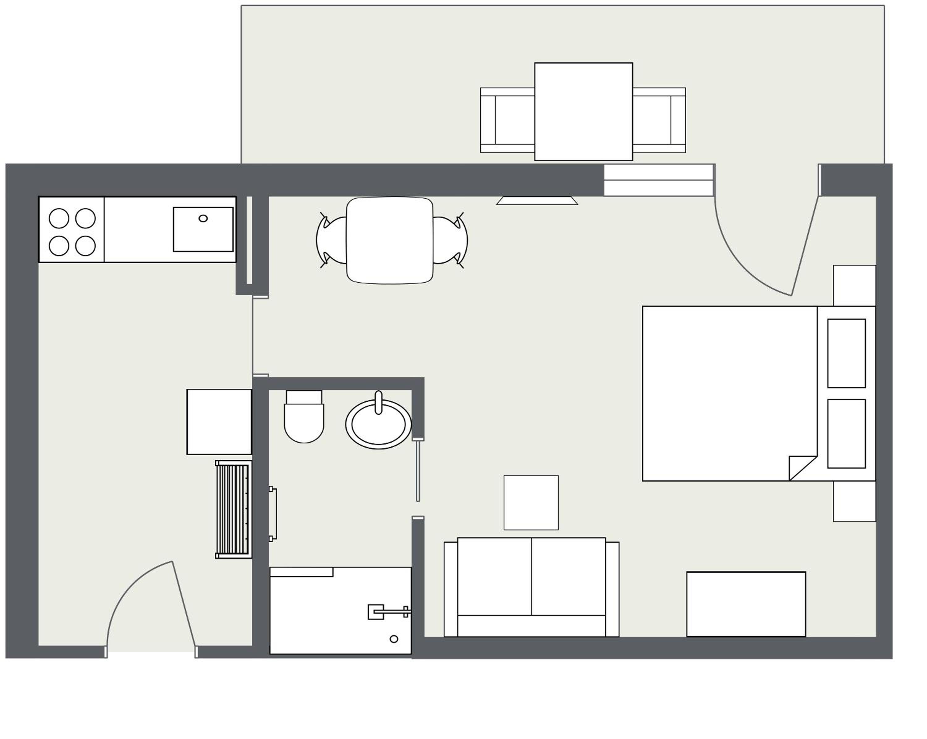 One-Bedroom Apartment photo 2