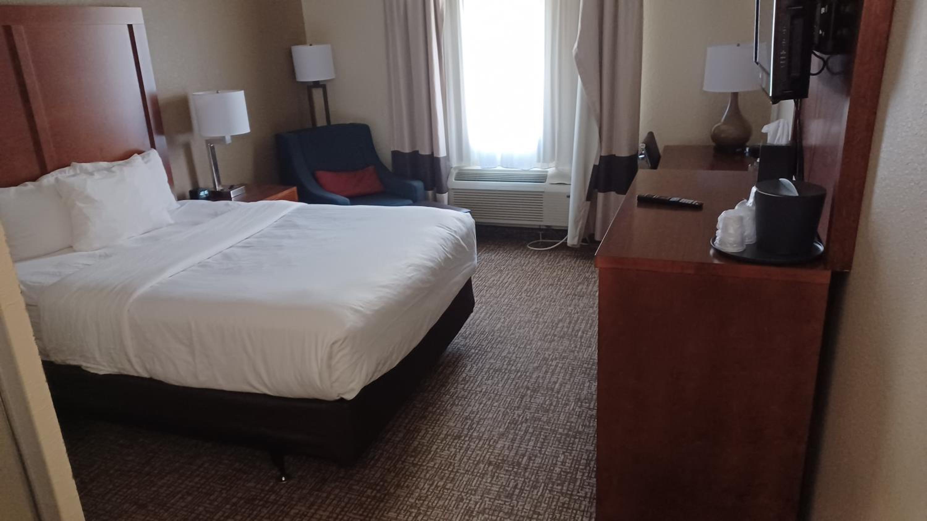 1 Queen Bed, Mobility and Hearing Accessible Room, Roll-In Shower, Non-Smoking - Photo 1