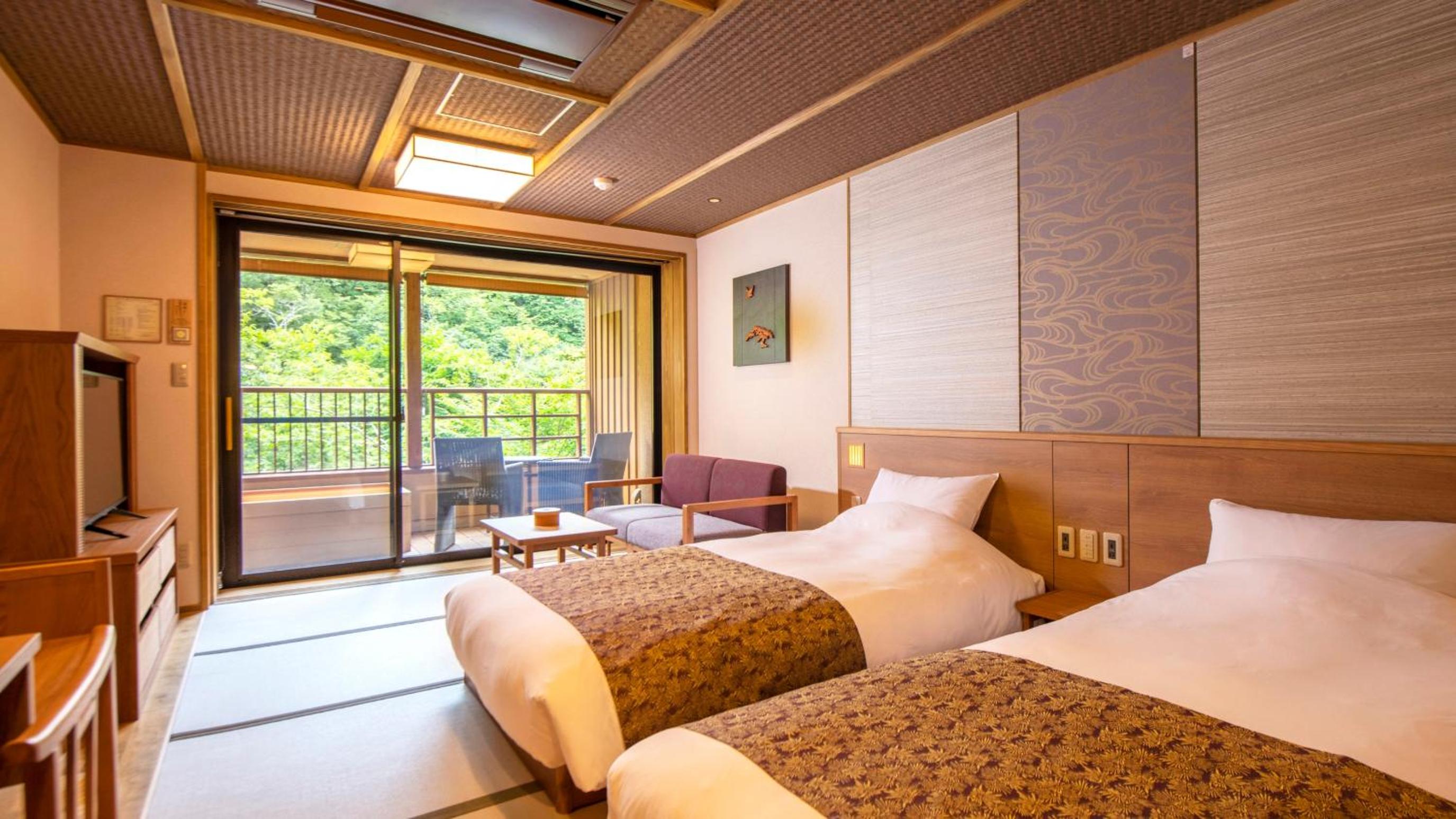 Twin Room with - Open-Air Bath (Check in14:00/out 10:00) - Dinner Time 17:30 - Photo 1