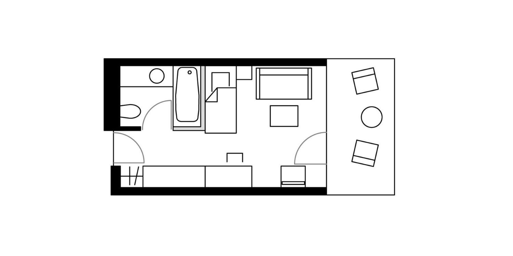 Single Room with Balcony and Mountain View photo 3