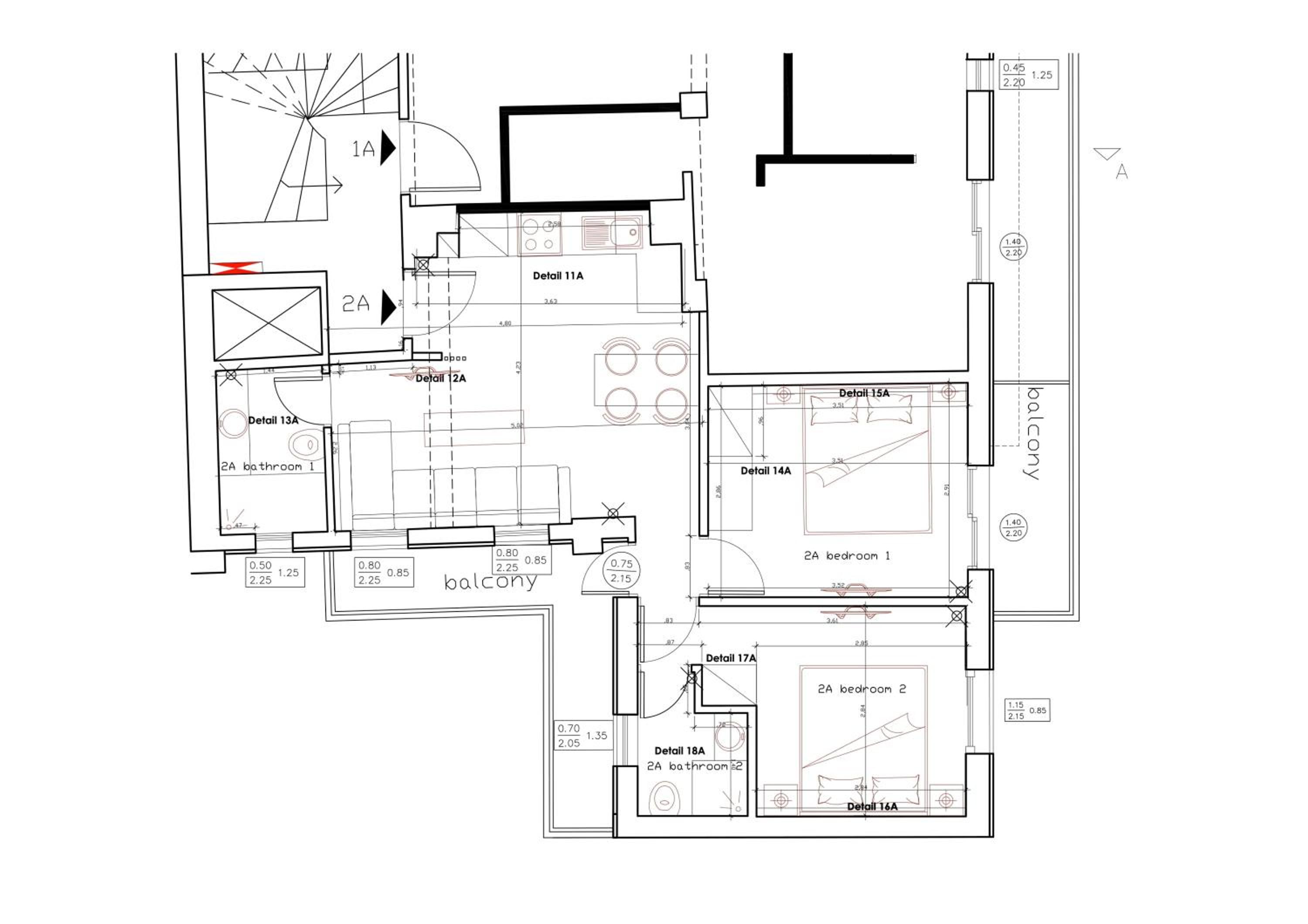 Deluxe Two-Bedroom Apartment with Balcony photo 2