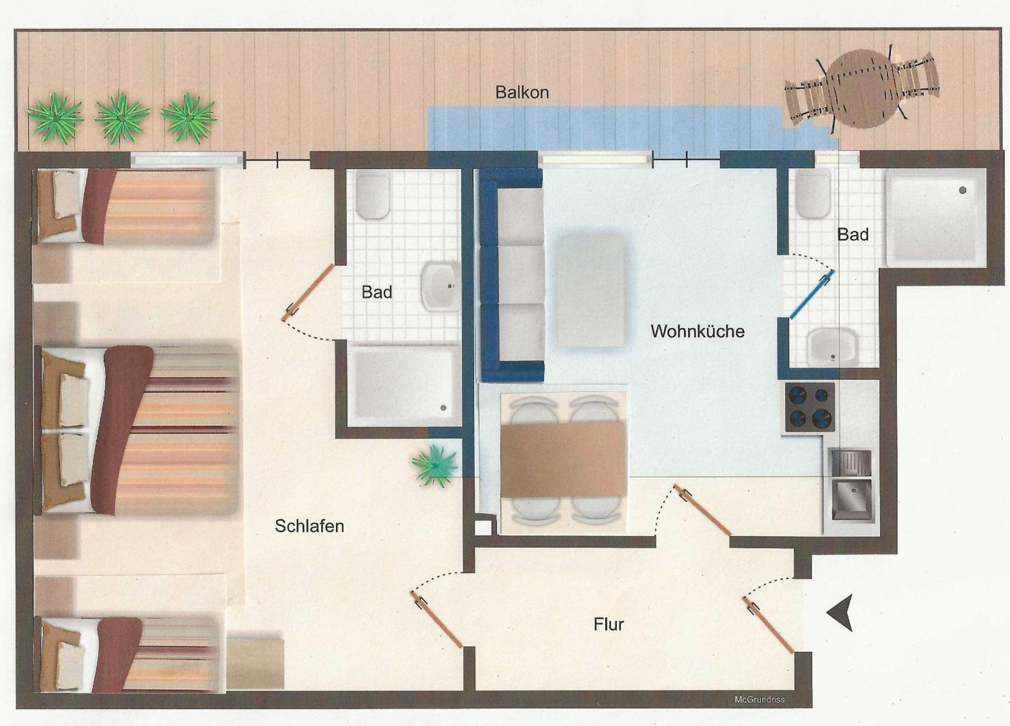 Apartment with Balcony photo 3