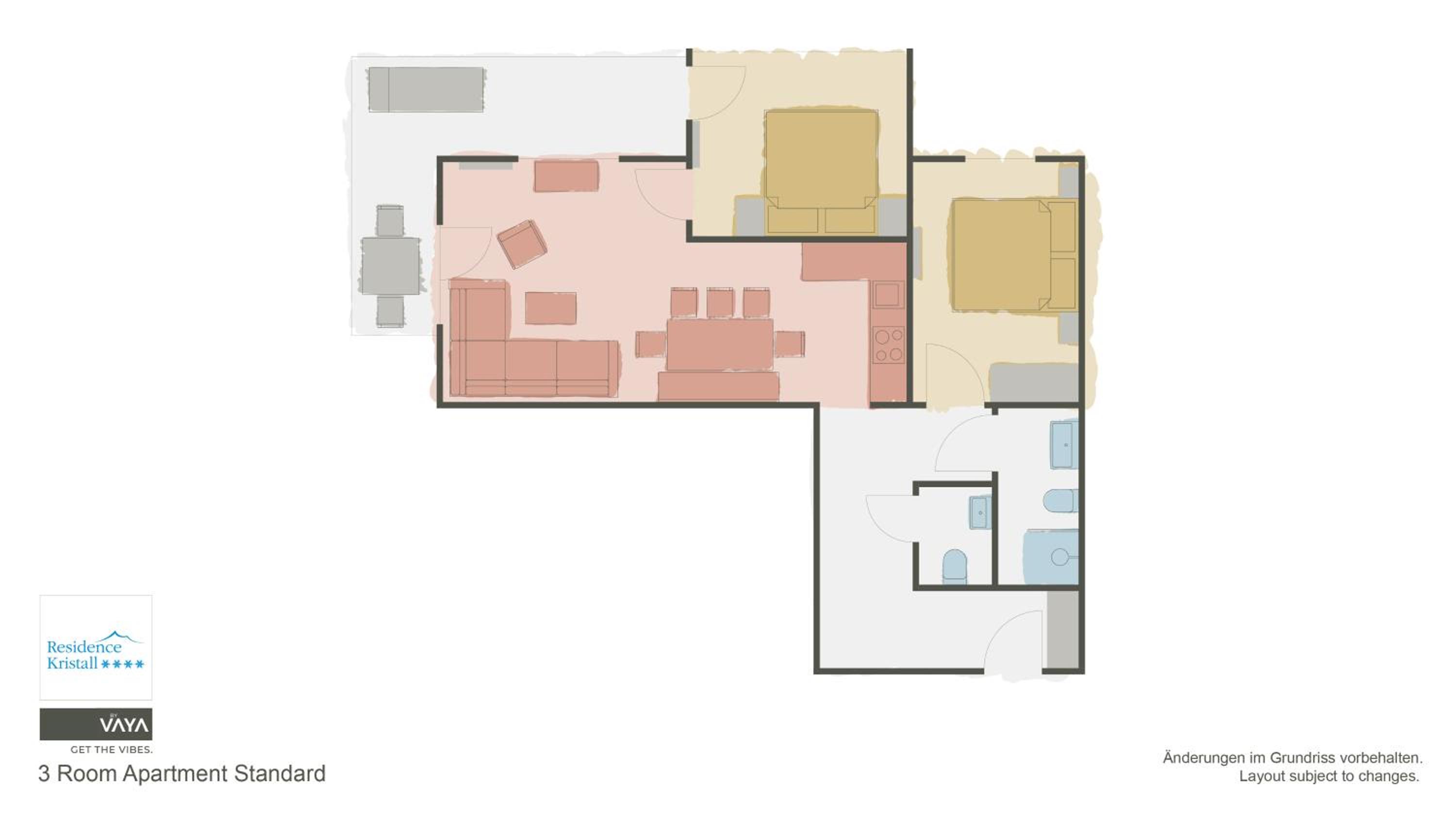 Two-Bedroom Standard Apartment photo 3