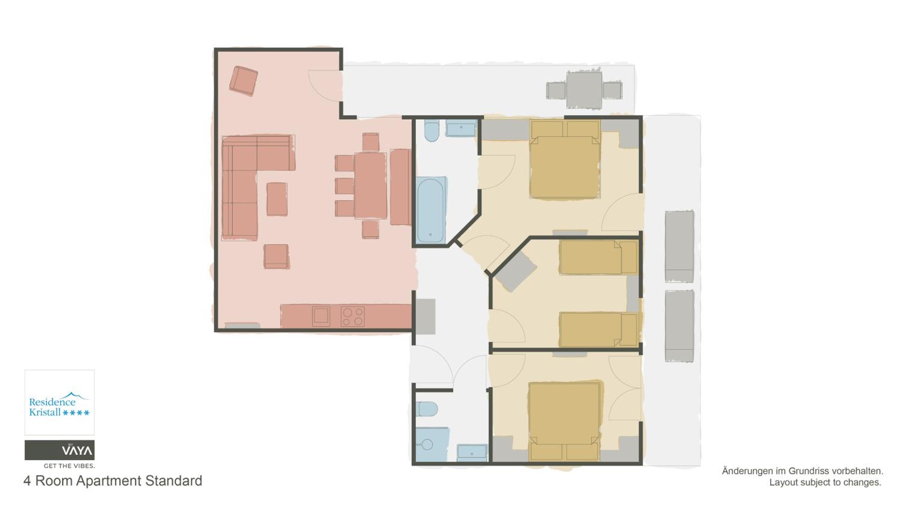 Three-Bedroom Standard Apartment photo 3