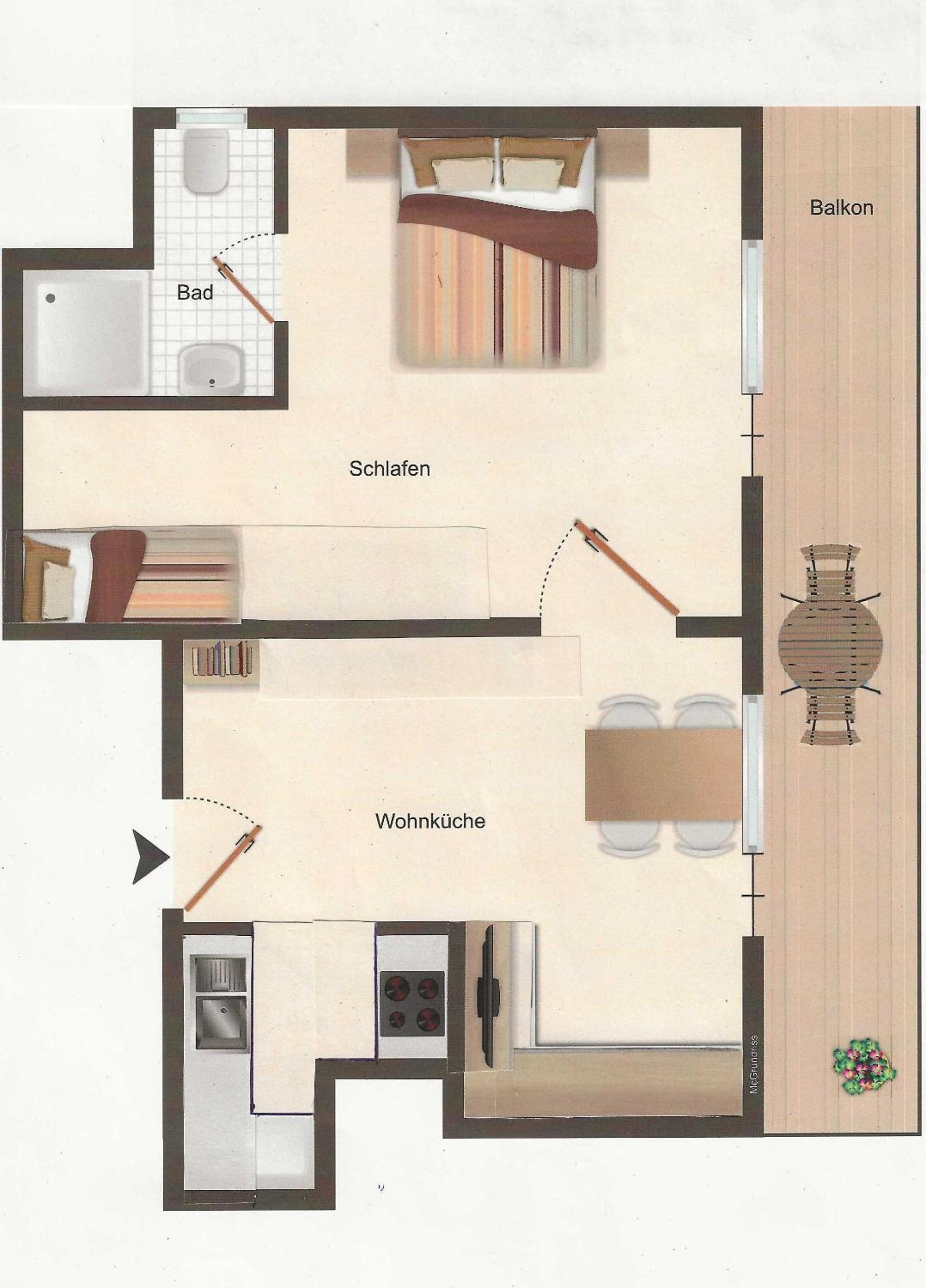 Apartment with Garden View photo 2