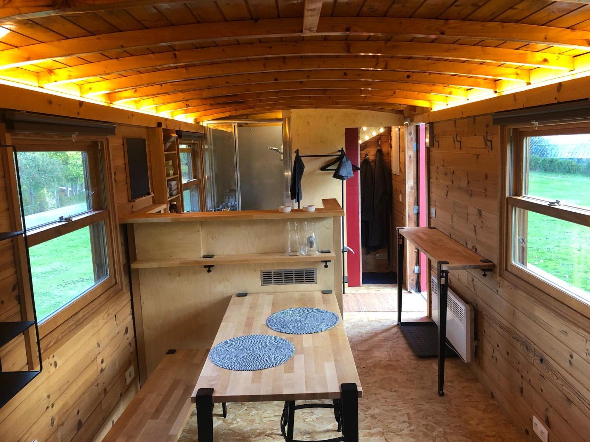 Small House with a Double bed and a Lake view photo 1