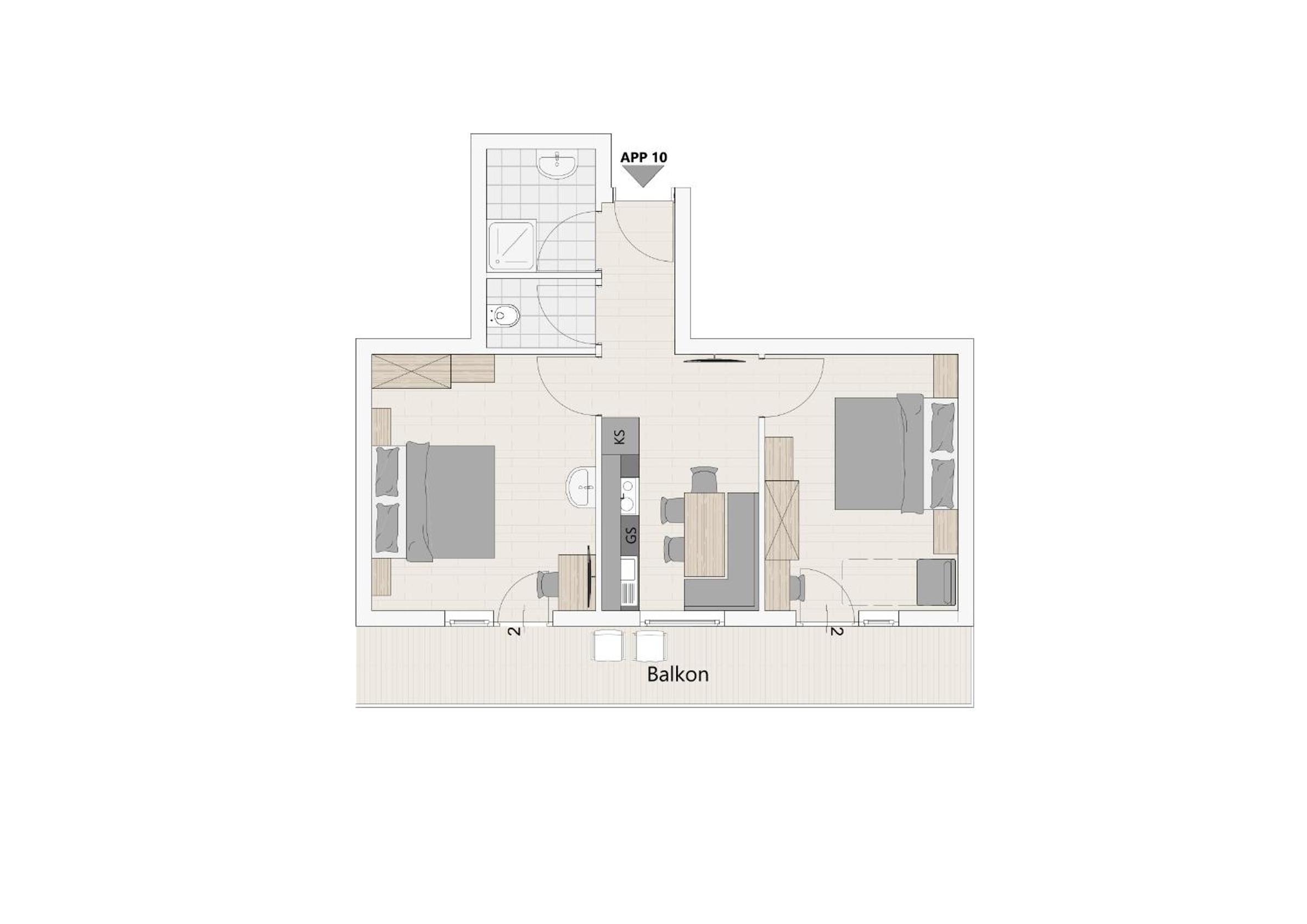 Apartment with Balcony photo 2