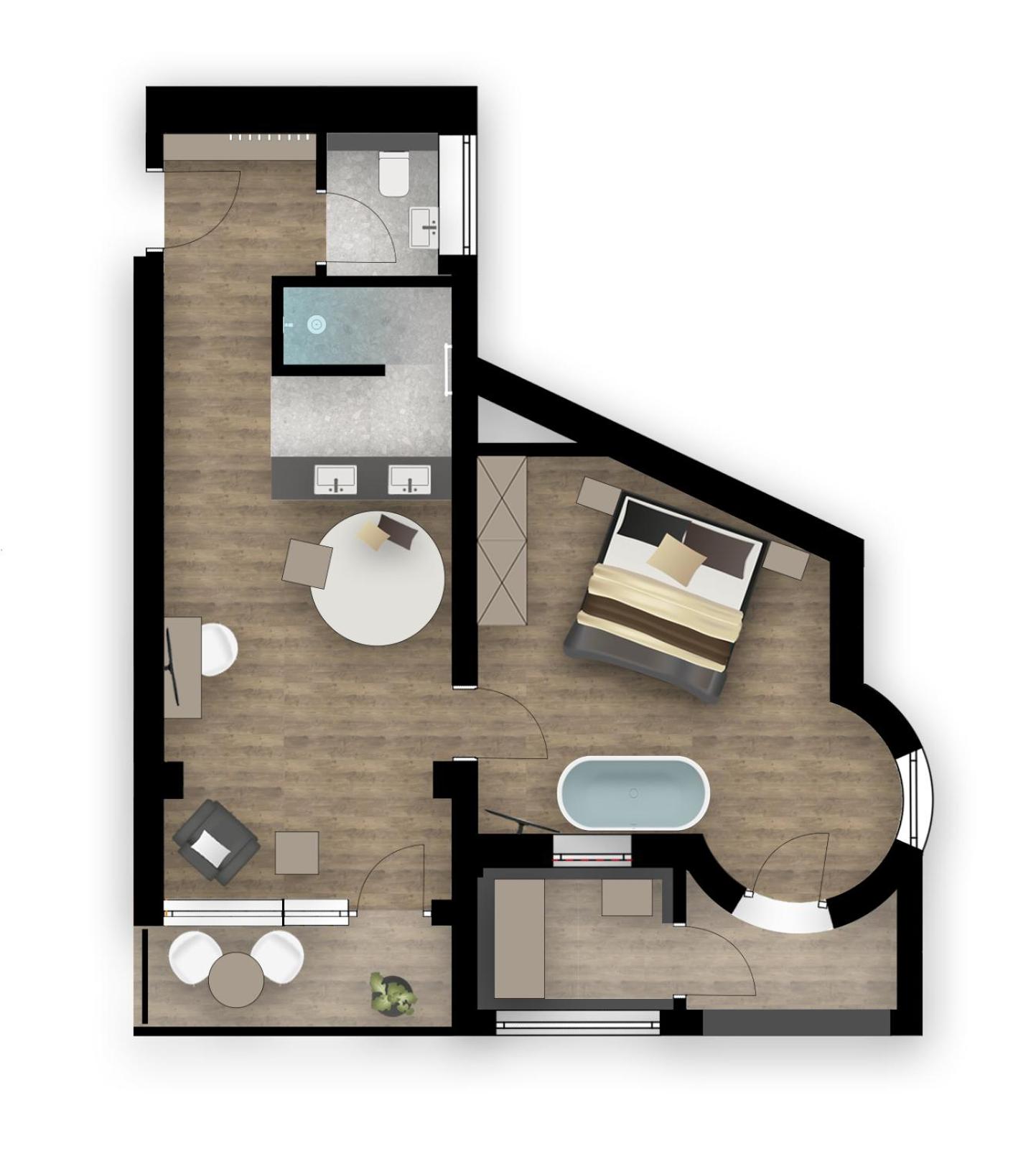 Tower Suite with Mountain View and Balcony  photo 3