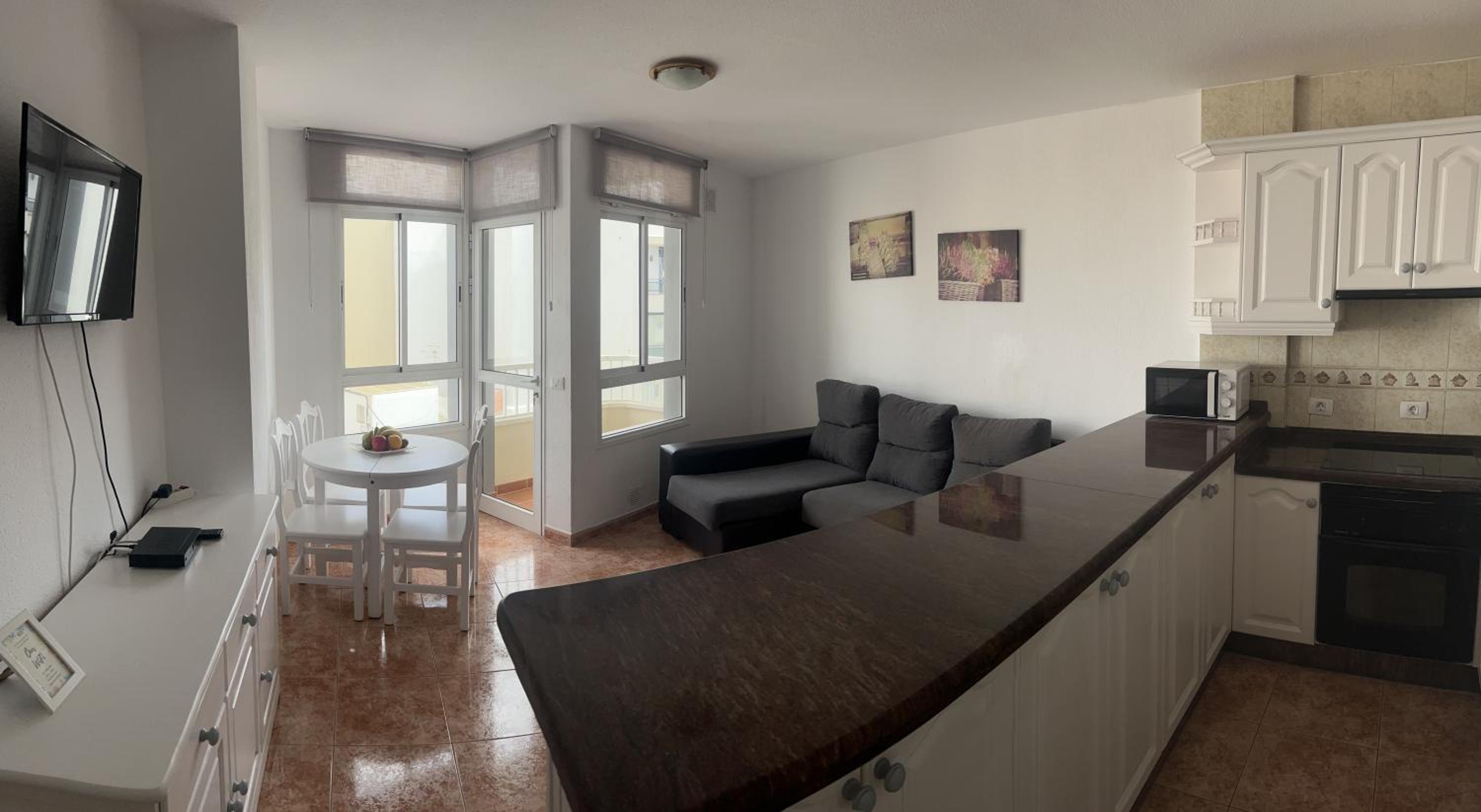 1C - Apartamento de dos habitaciones con balcón y vistas a la ciudad