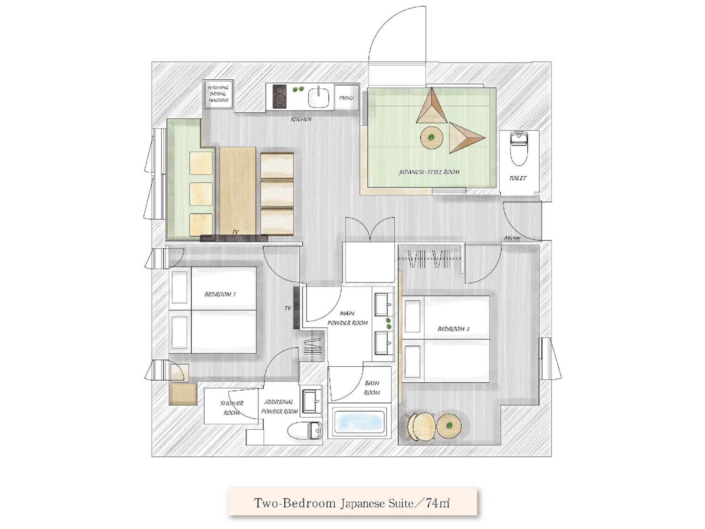 Two-Bedroom Japanese Suite photo 2