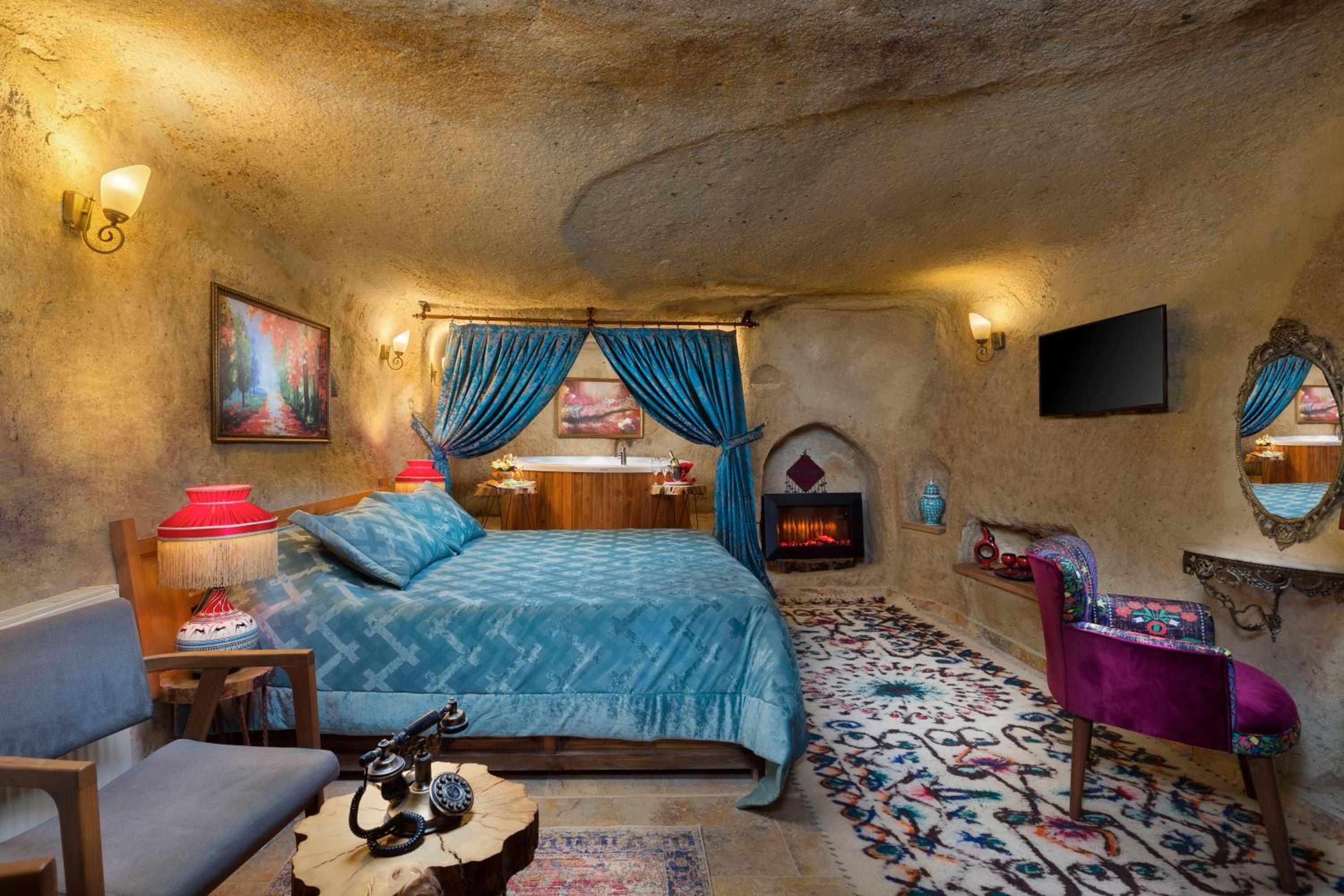 Chambre Lit Queen-Size avec Baignoire Spa