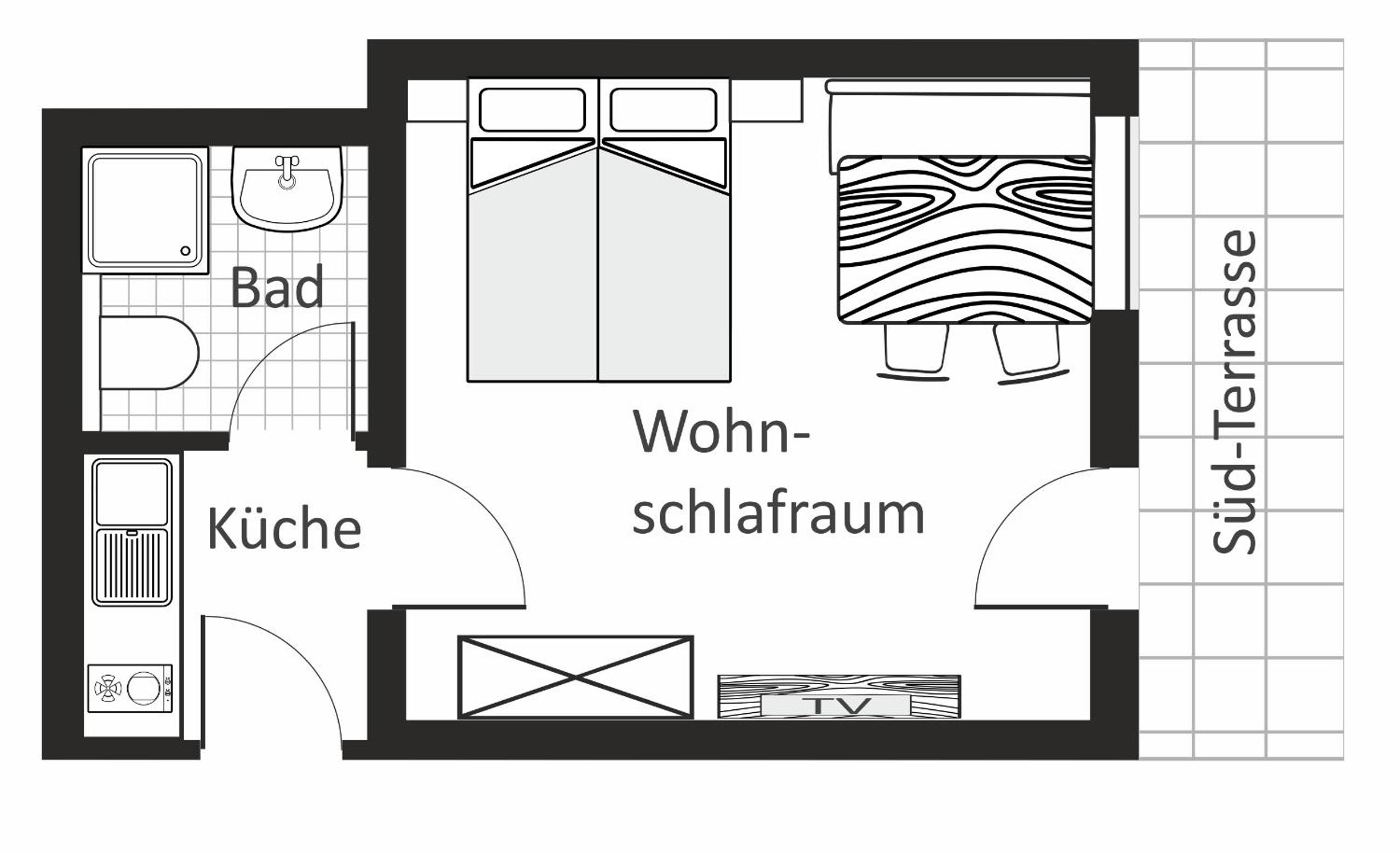 Studio Apartment with Terrace photo 2