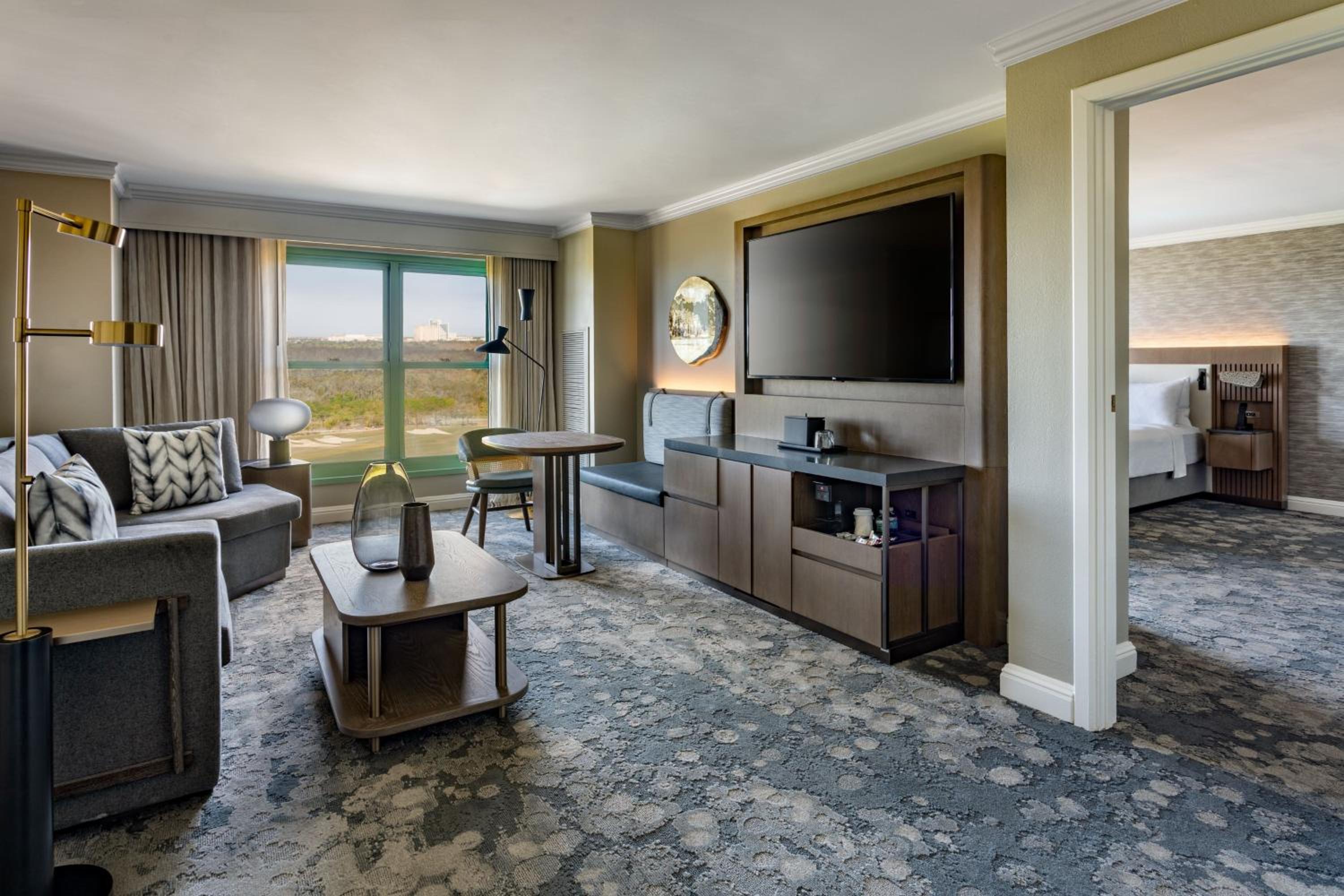 2-Bedroom Family Suite Bedroom 1: 1 King Bed, Bedroom 2: 1 King Bed and 2 Twin Bunk Beds, Lakefront View, Pool View