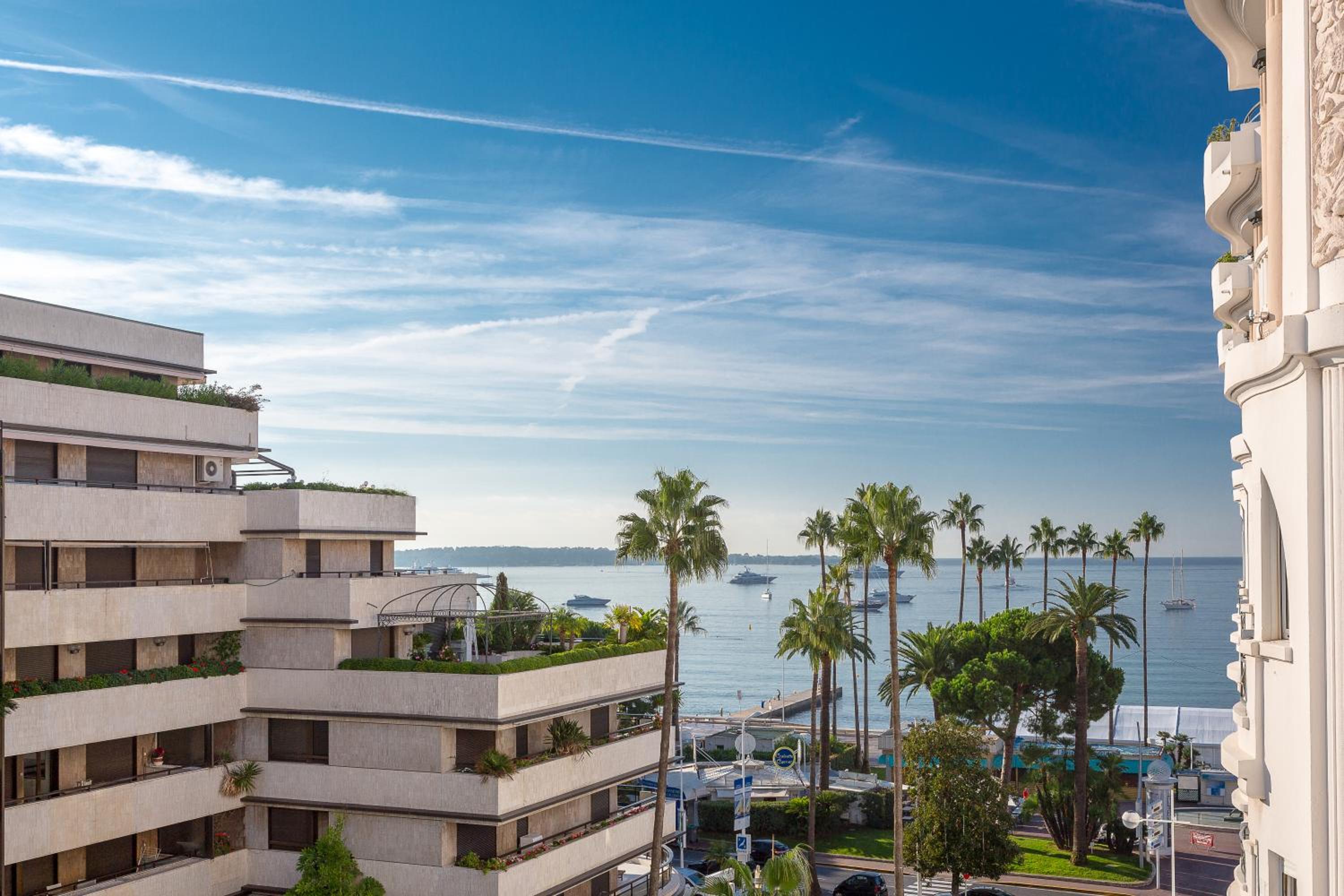 view of the ocean from one of the balconies