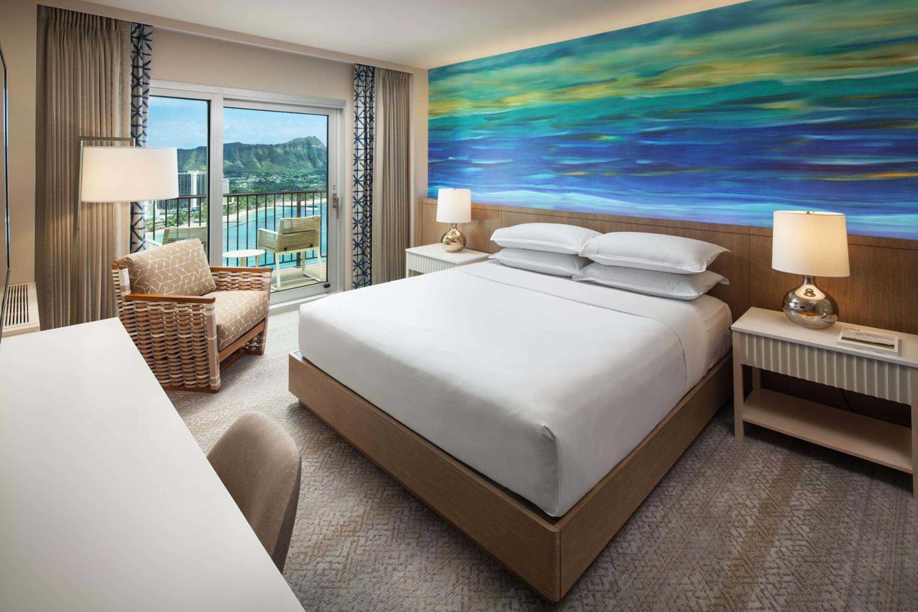 *Recentemente Renovado* Diamond Head Oceano King, Quarto de Hóspedes, 1 King, Frente para o Oceano