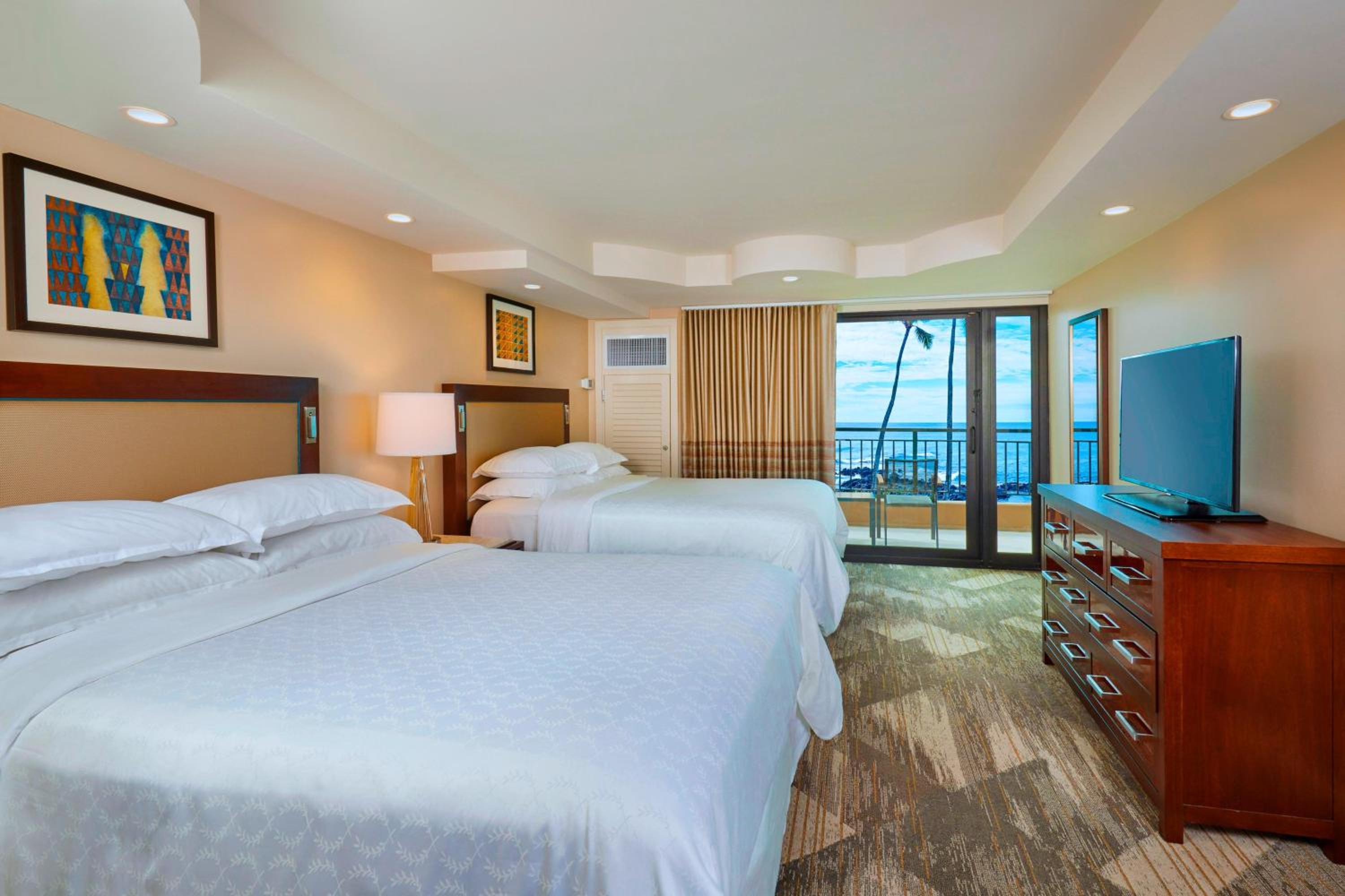 Deluxe Oceanfront Suite with Two Queen Beds and Sofa Bed