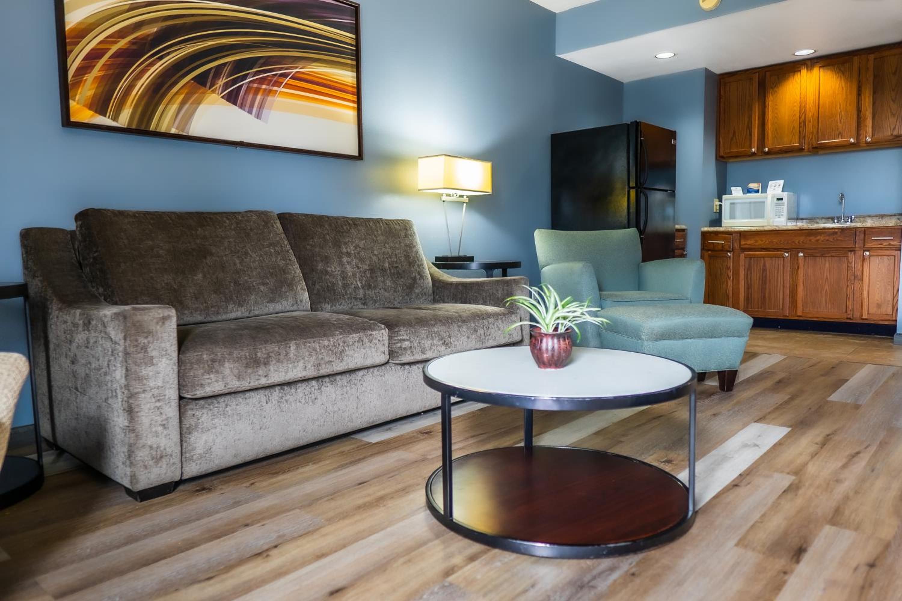 living room with two couches and a coffee table