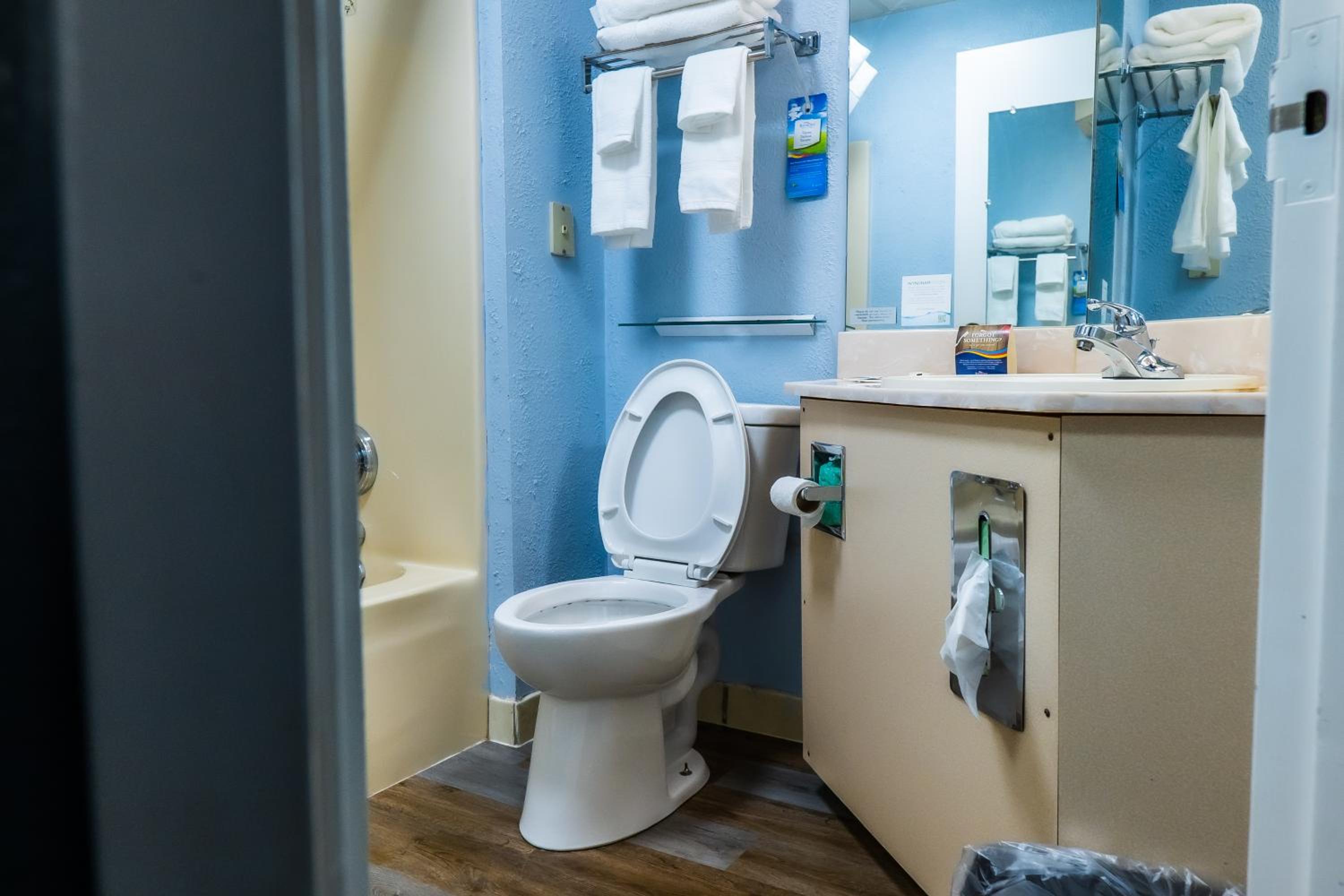 bathroom with a toilet, sink, and bathtub