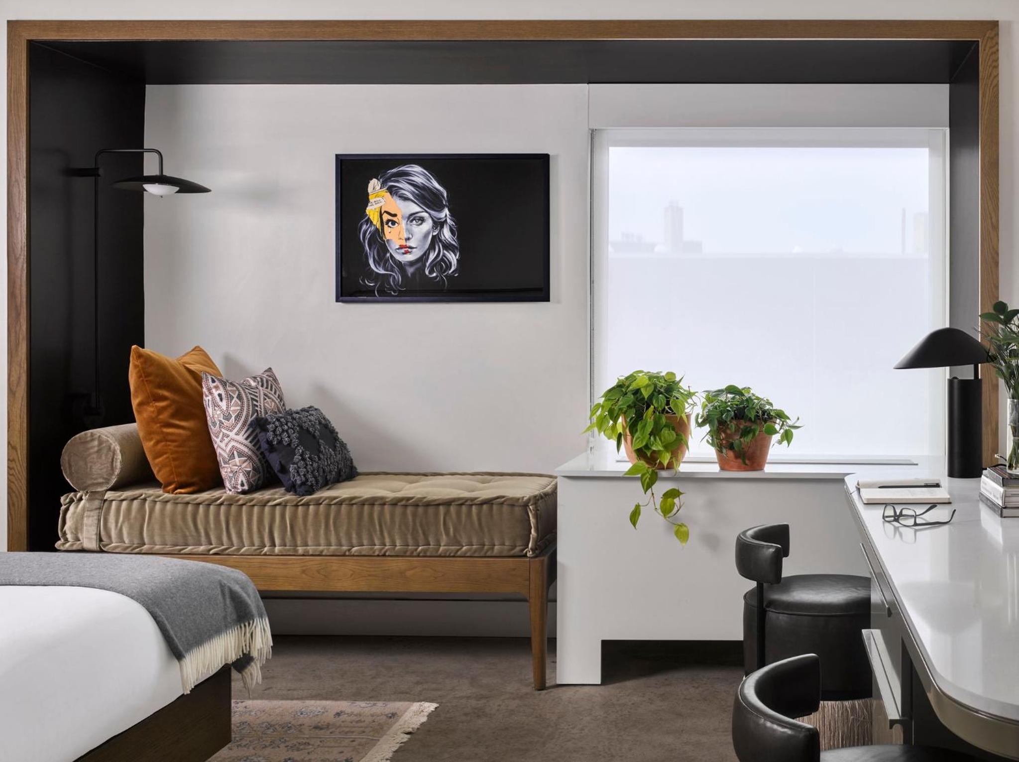 Cozy corner for relaxation and creativity.