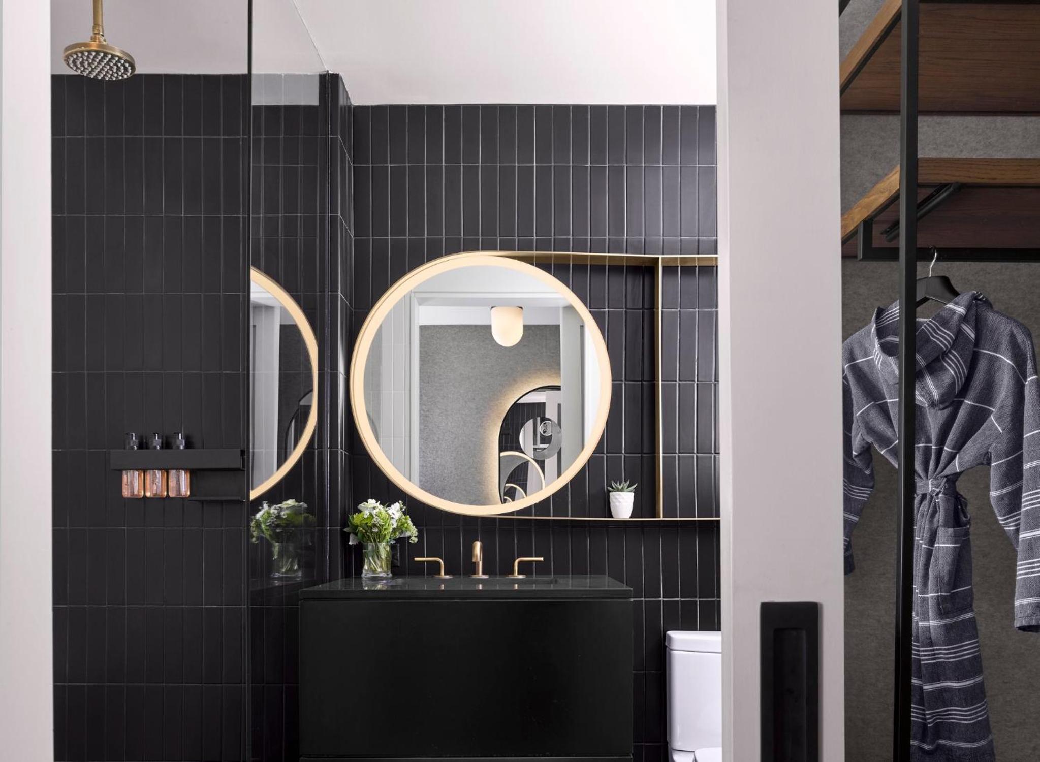 Experience spa-like tranquility in this stunning bathroom retreat.