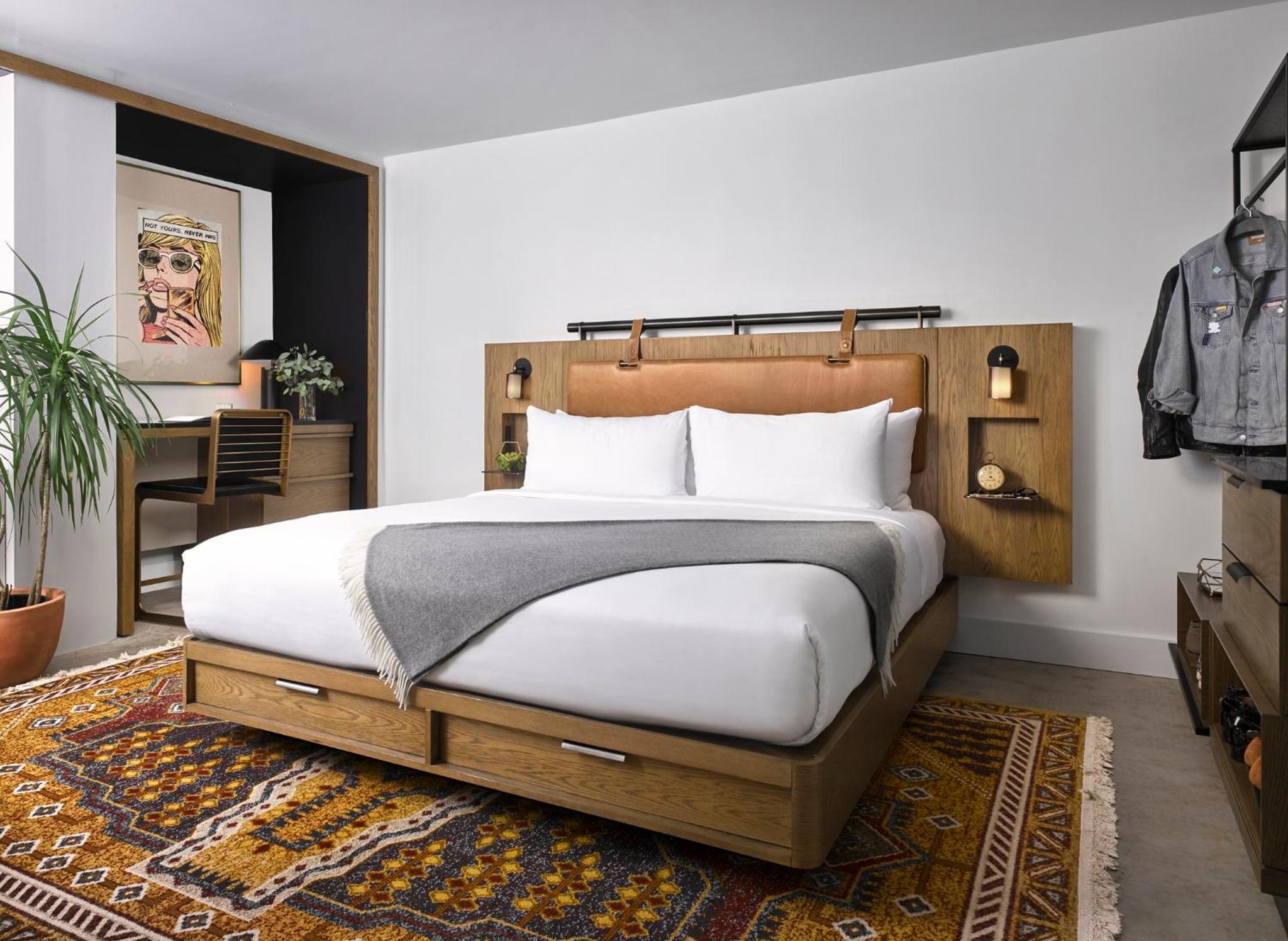 Relax in comfort with our stylish hotel room.