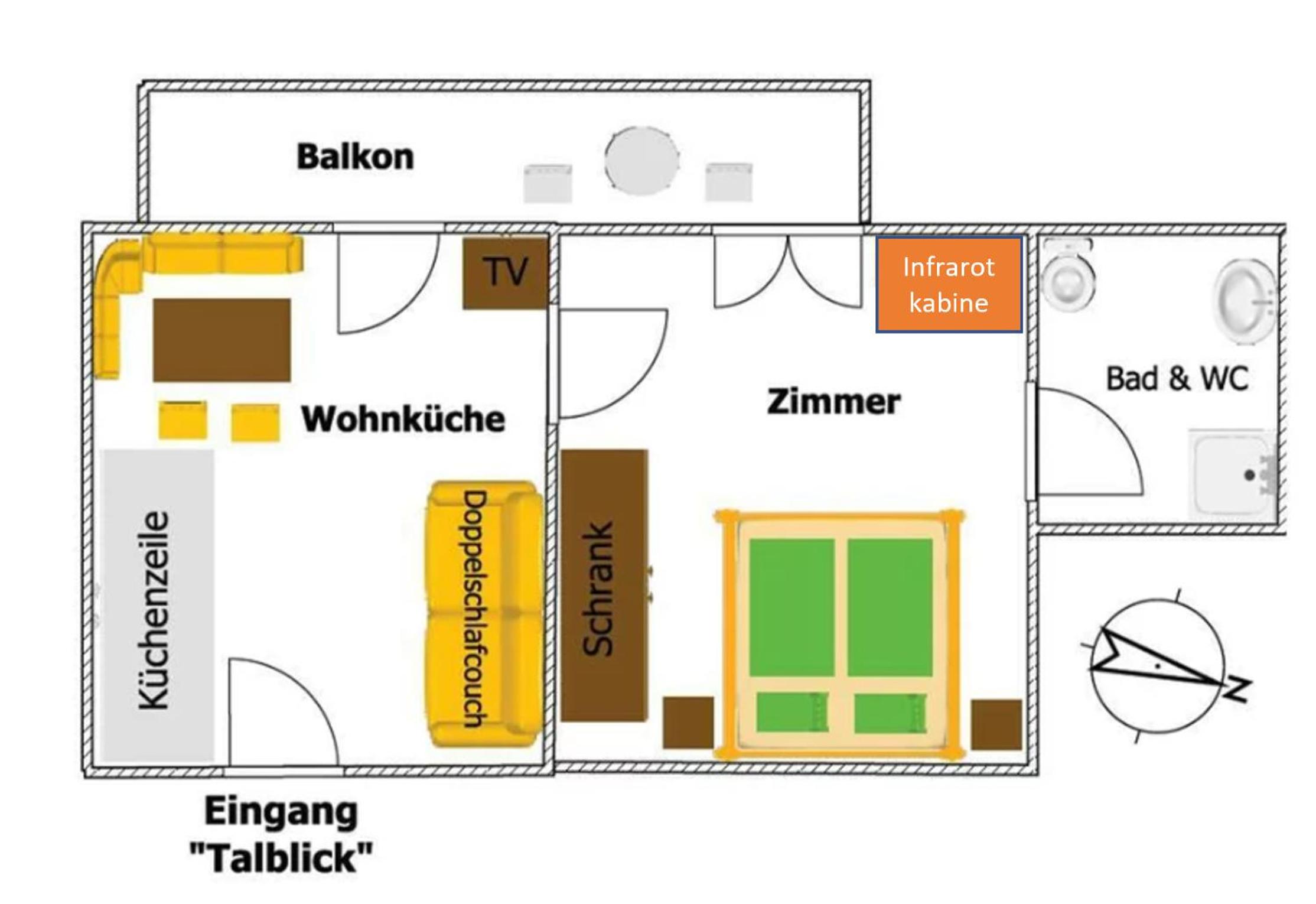 Large One-Bedroom Apartment with Balcony photo 2