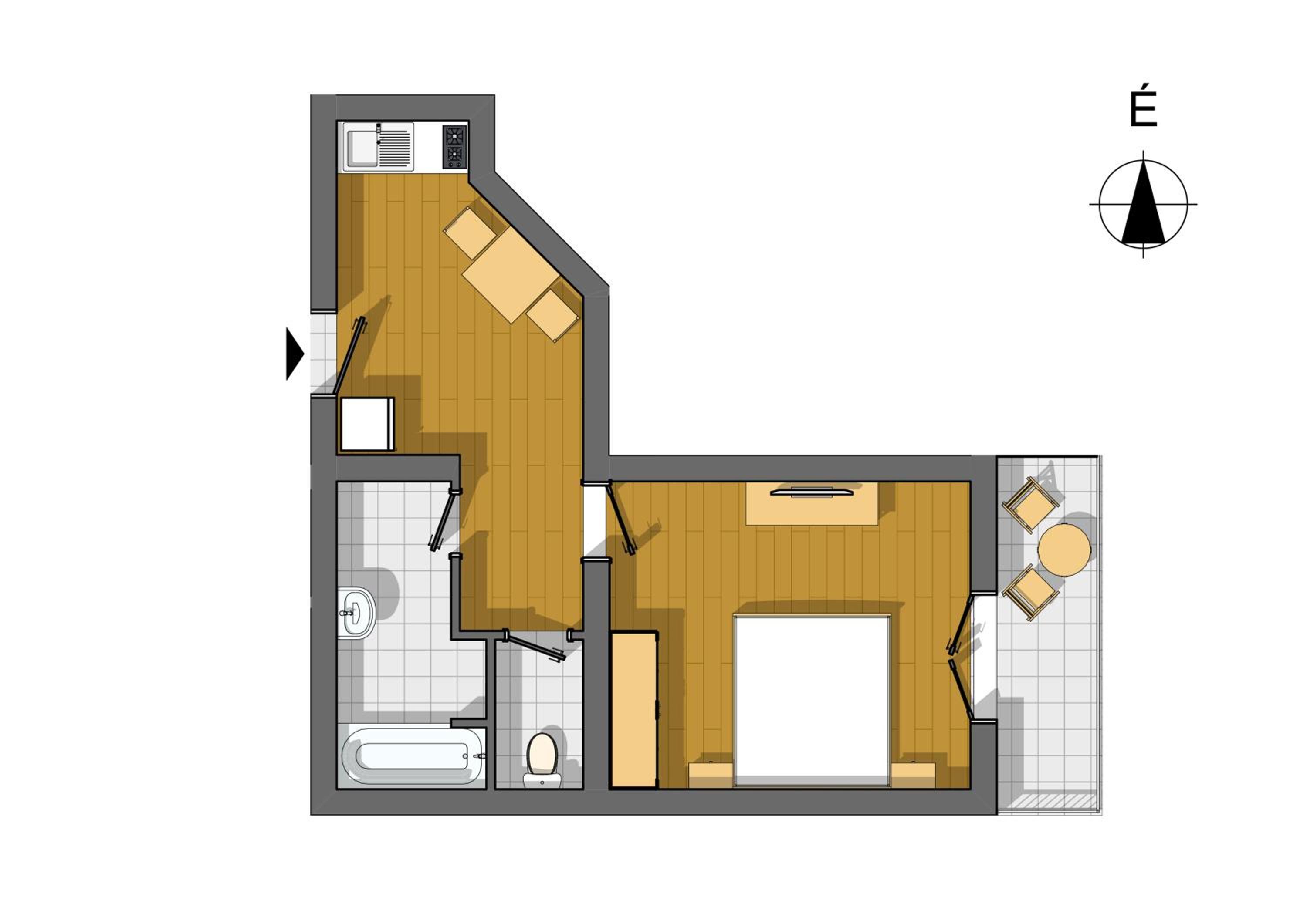 One-Bedroom Apartment photo 2