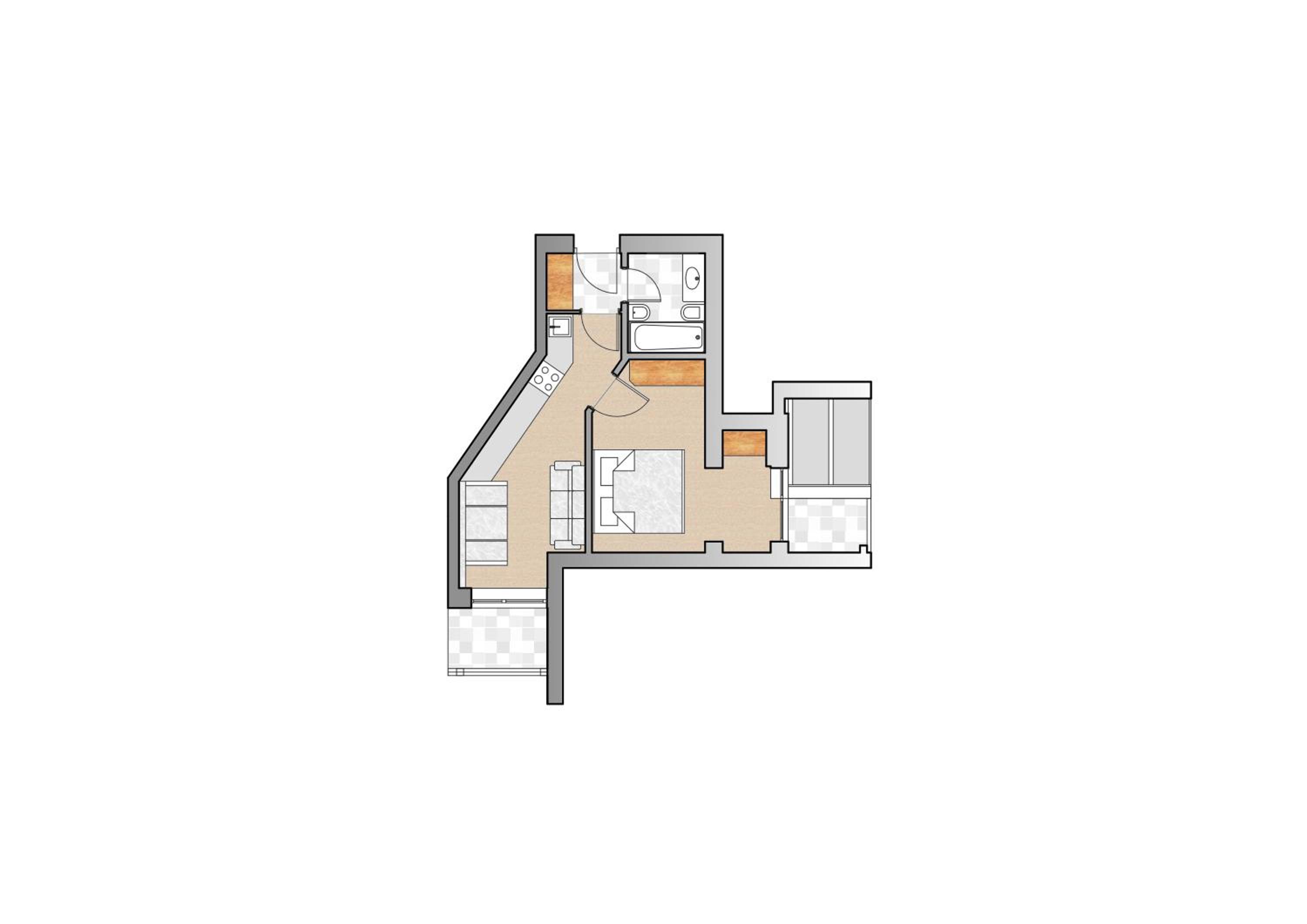 One-Bedroom Apartment photo 2