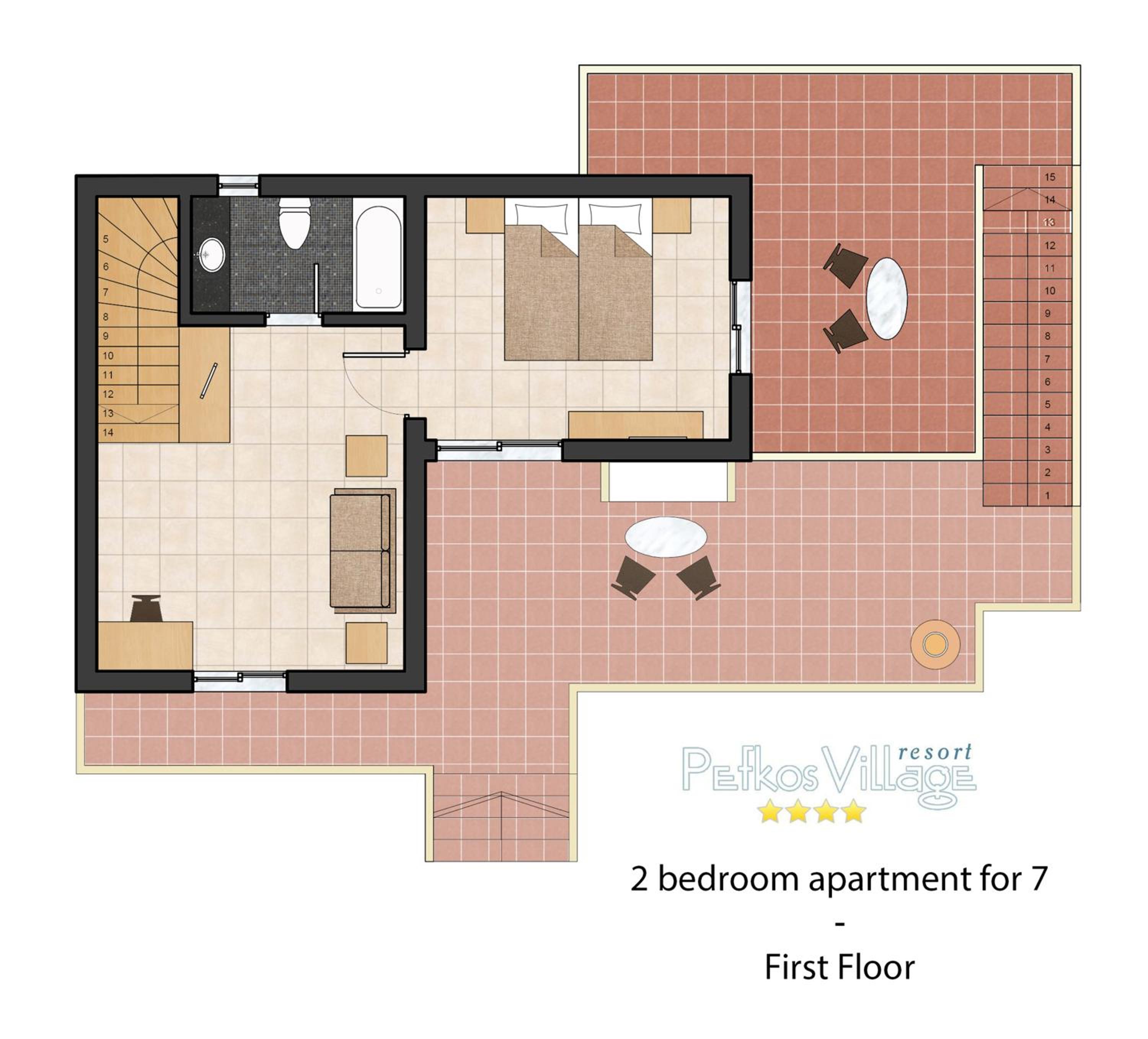 Two-Bedroom Villa split level photo 3