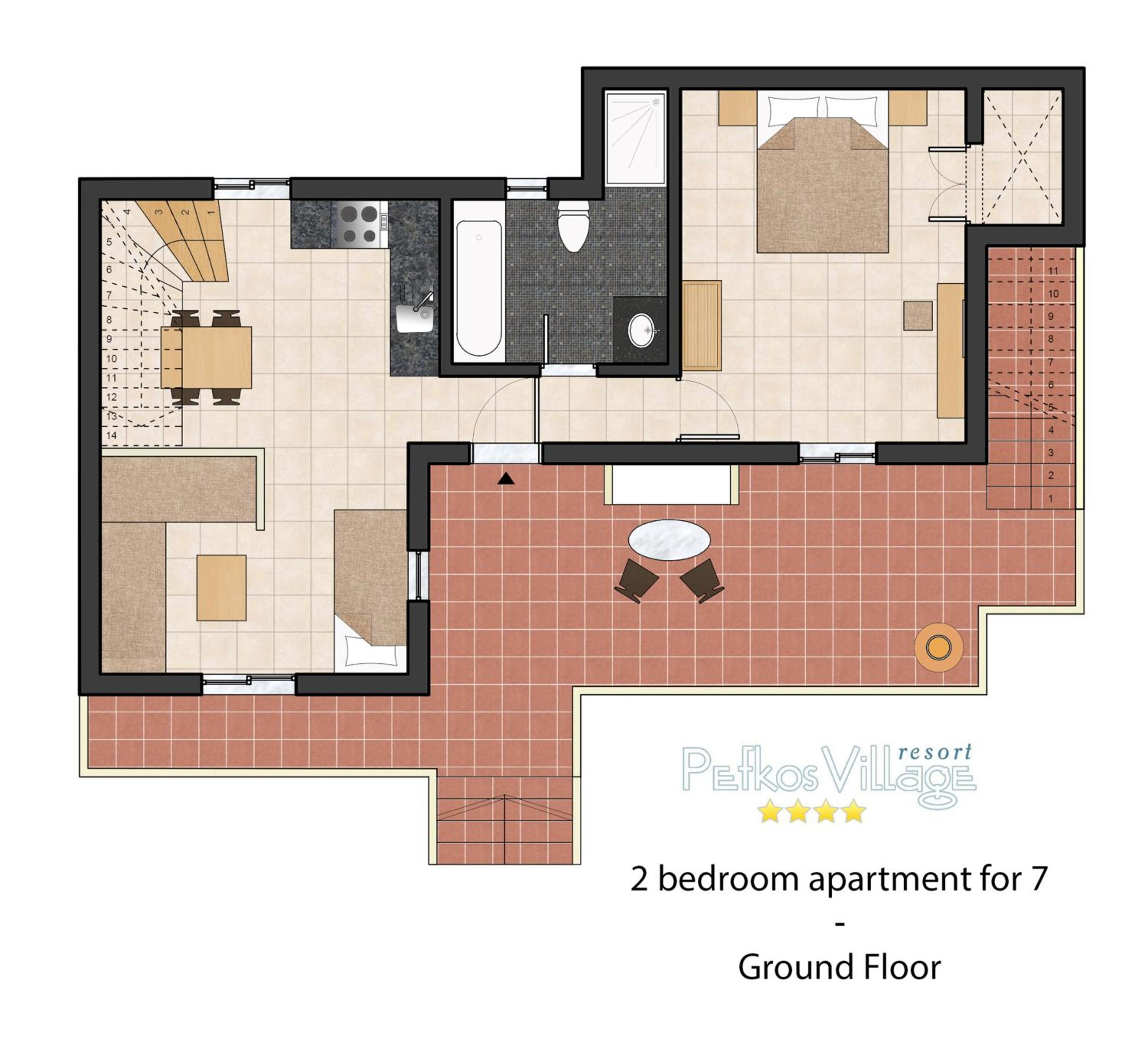 Two-Bedroom Villa split level photo 2