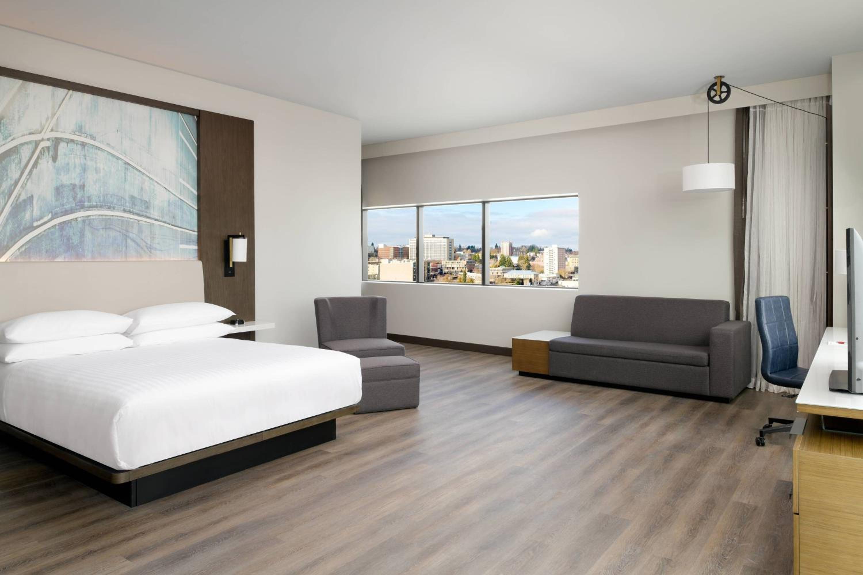 Executive Suite, 1 King, Sofa bed, City view, Corner room photo 3