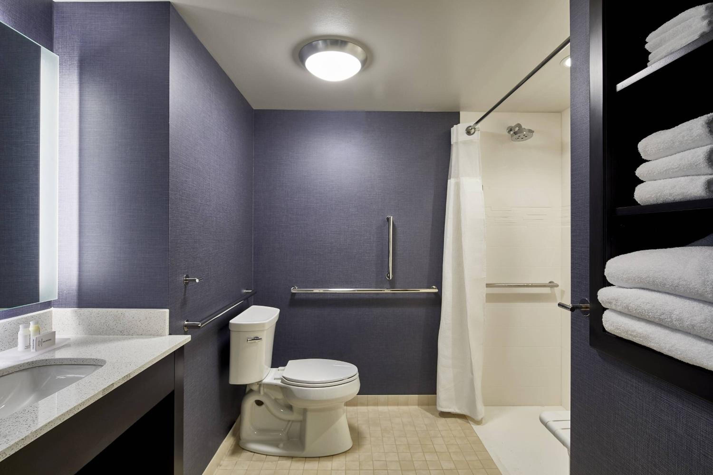 Queen Studio with Sofa Bed and Roll-in Shower - Mobility Accessible