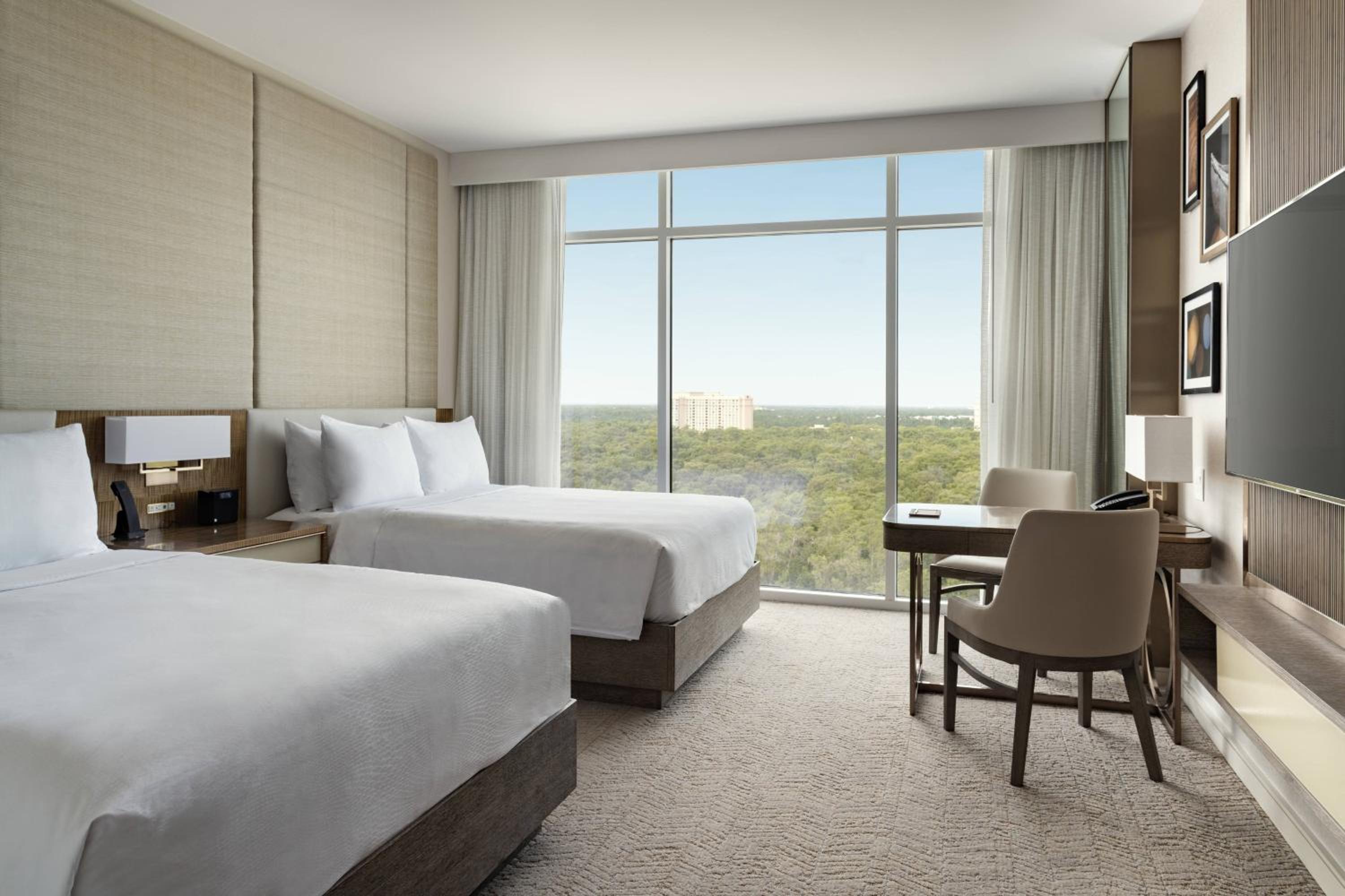 Queen Room with Two Queen Beds and Disney Springs View - Hearing Accessible