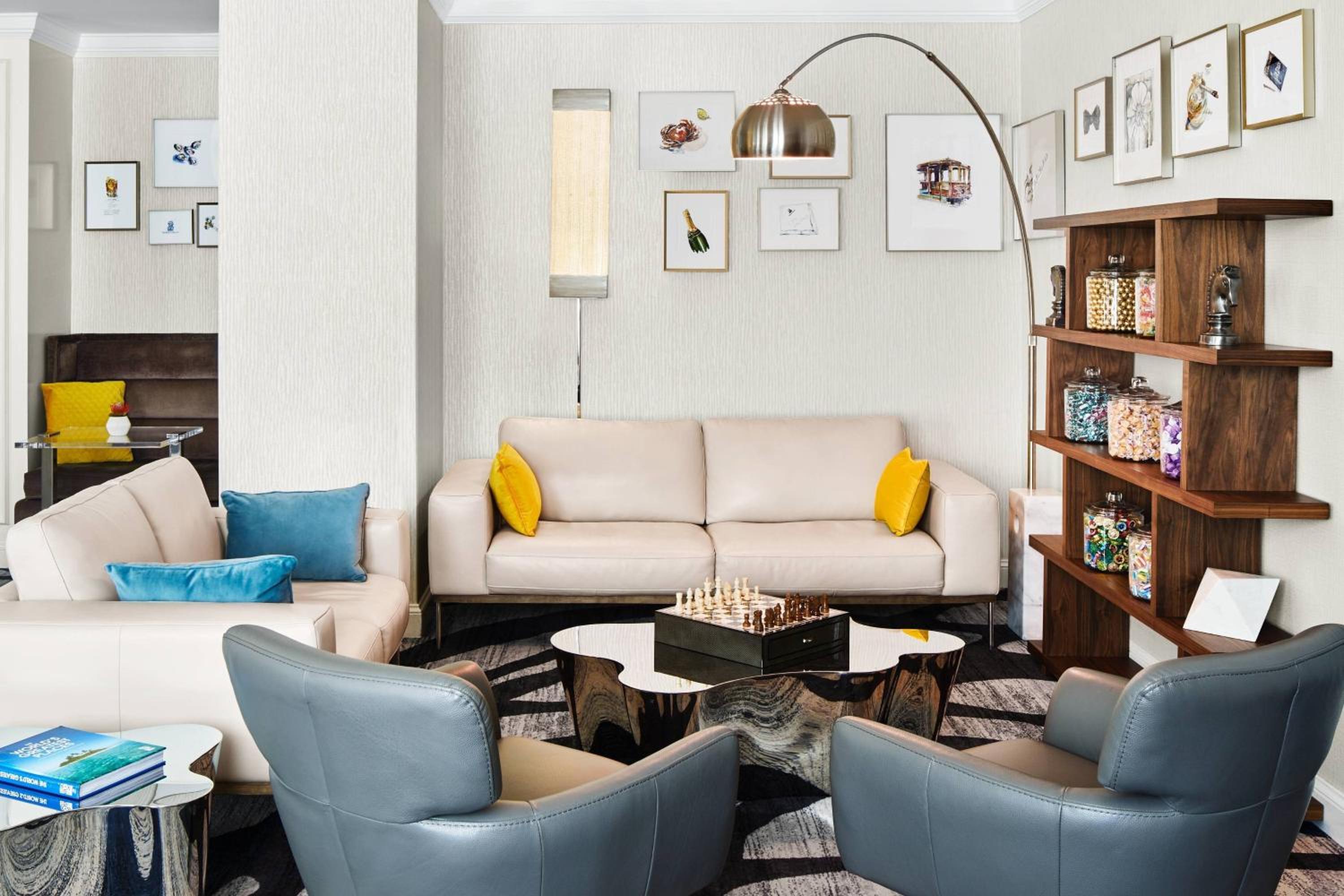living room with two couches and a coffee table